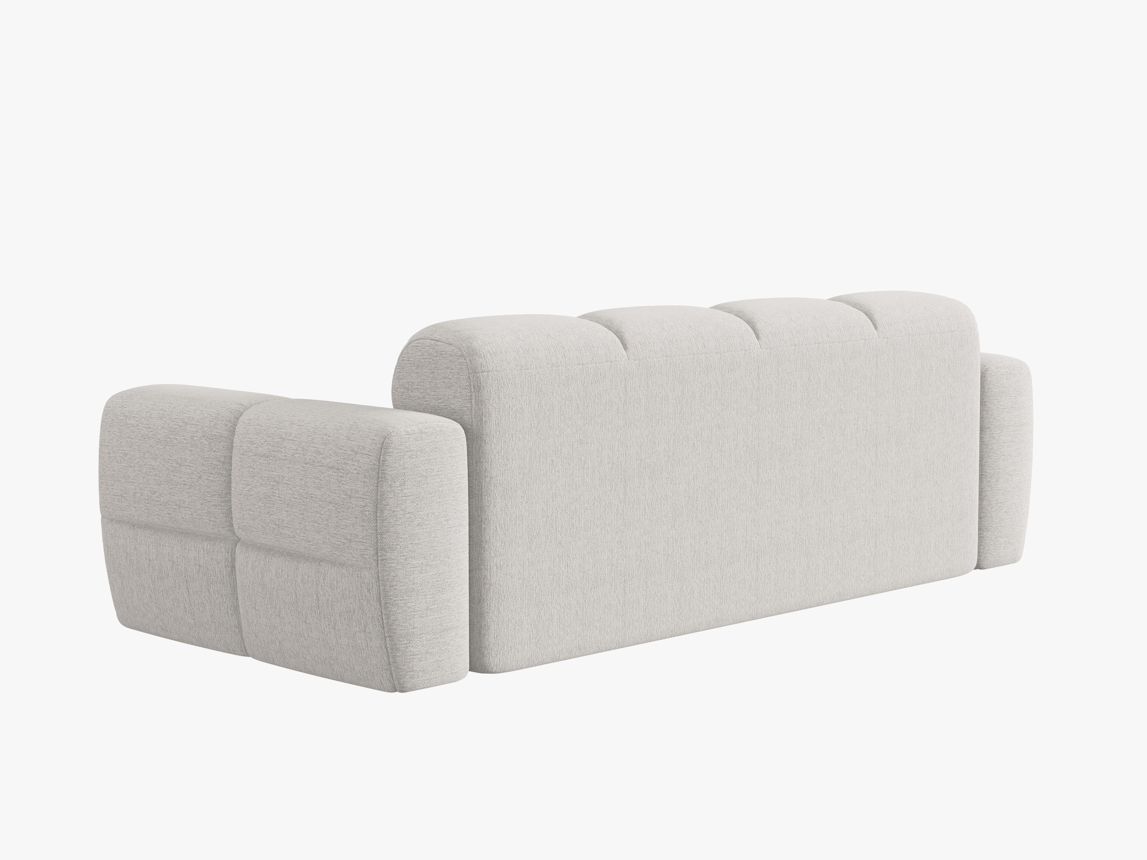 3-seater sofa LISA light gray chenille
