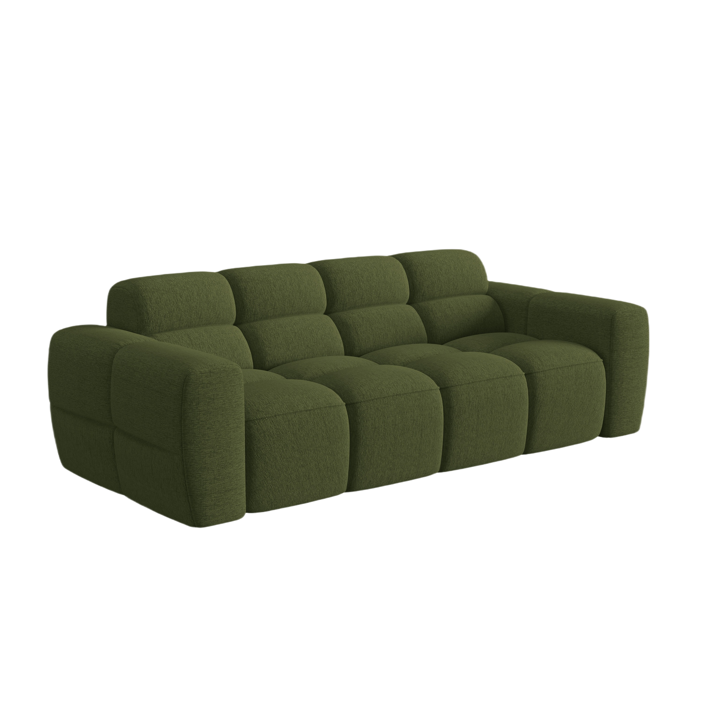 3-seater Sofa LISA green chenille