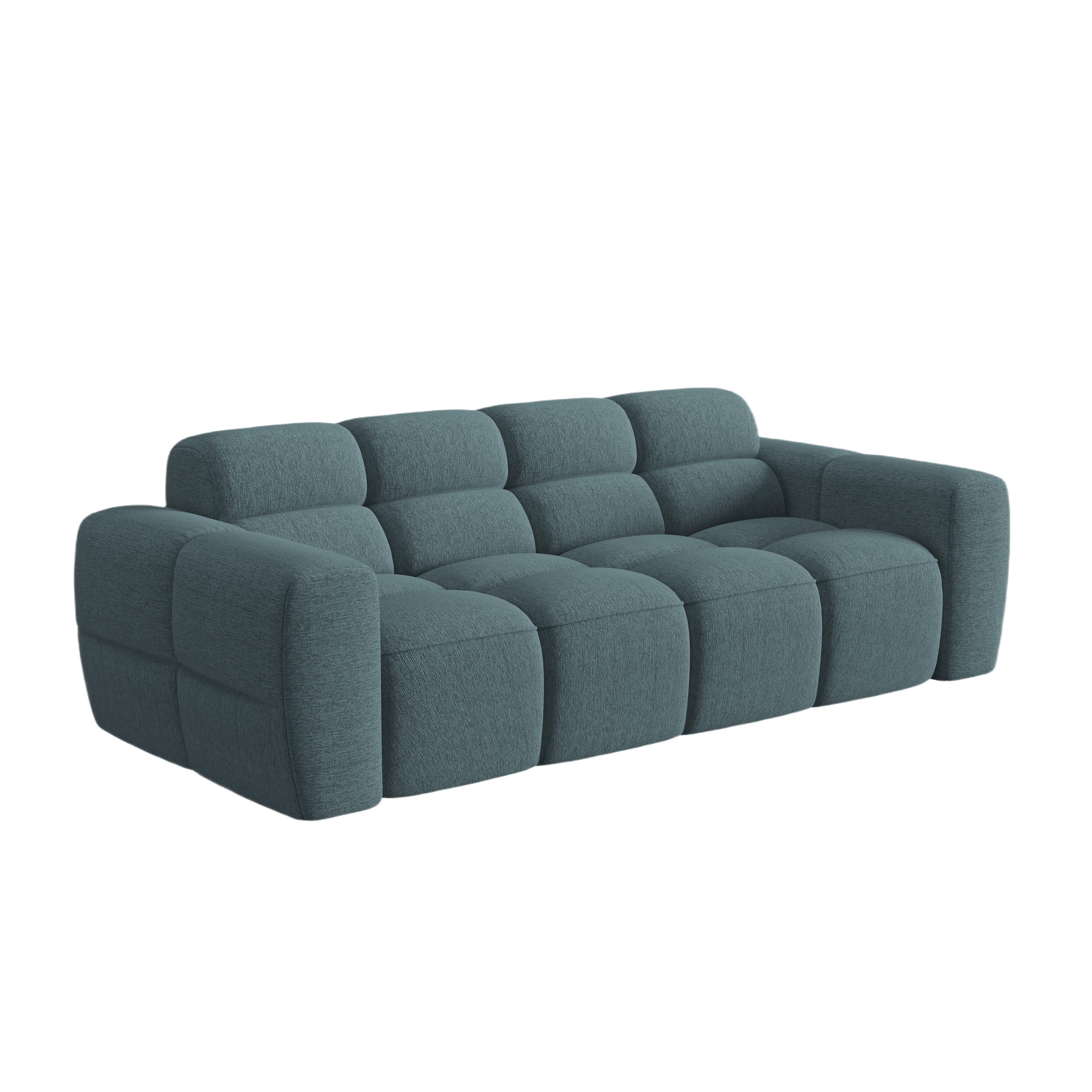 LISA Light Blue Chenille 3-Seater Sofa