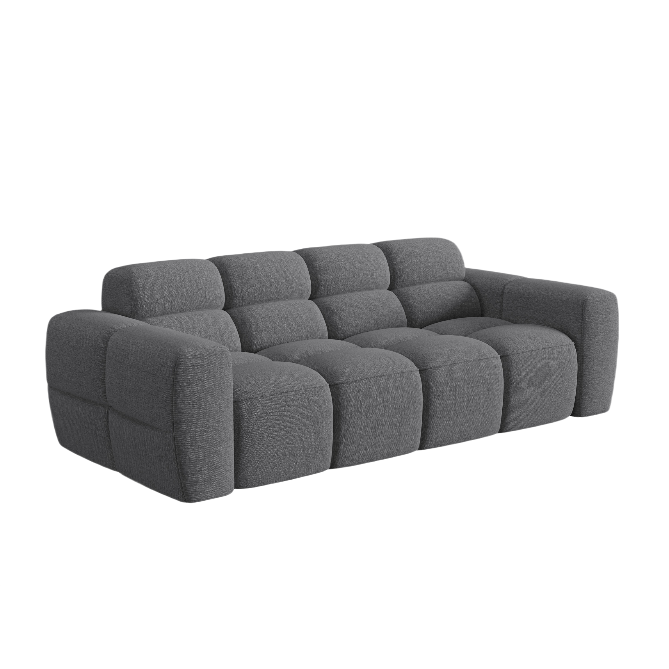 3-seater sofa LISA gray chenille