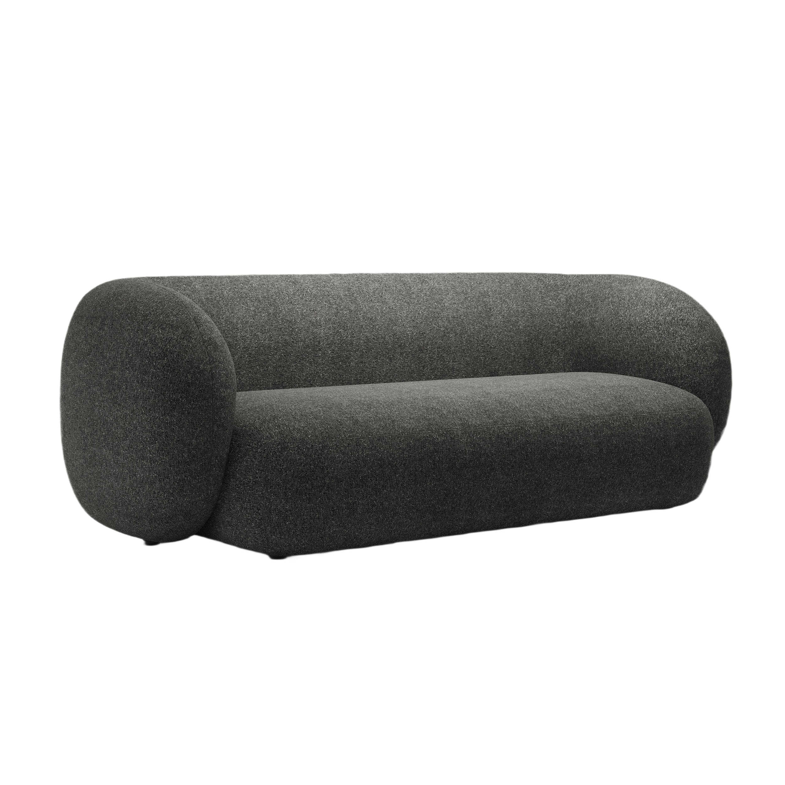 3-seater Sofa KATE dark gray mélange