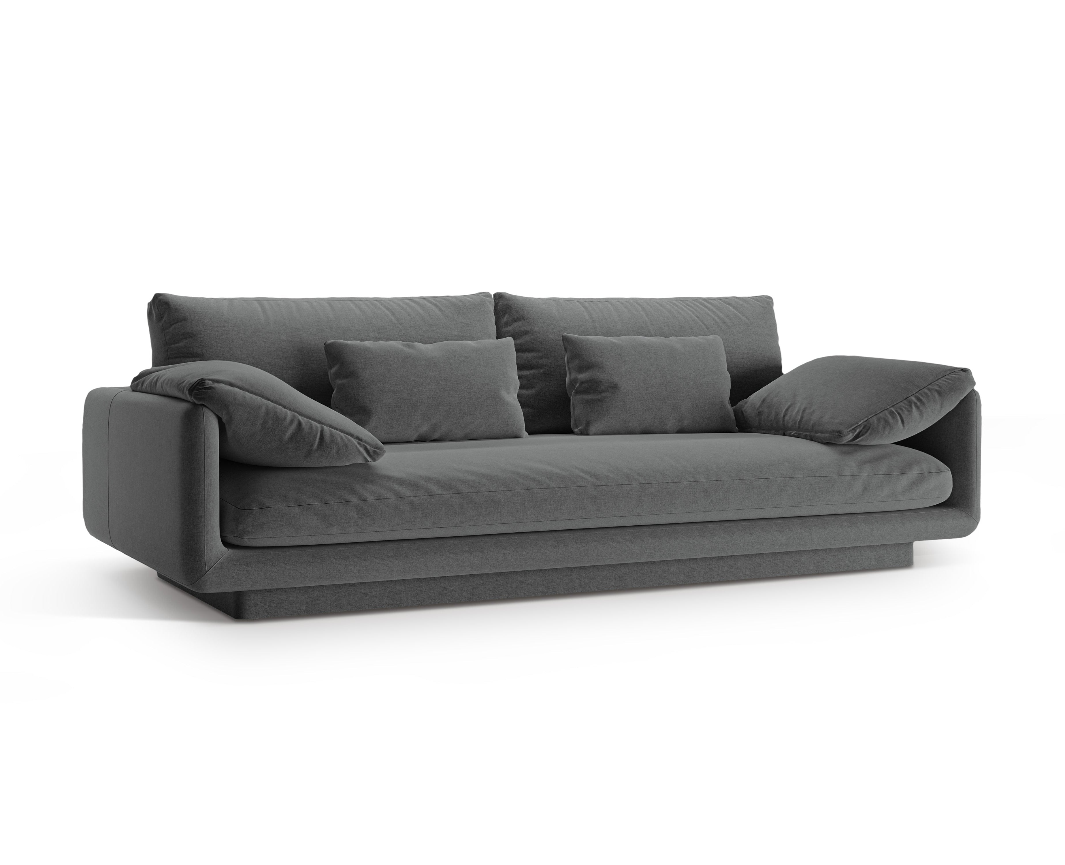 3-person sofa Torino dark gray