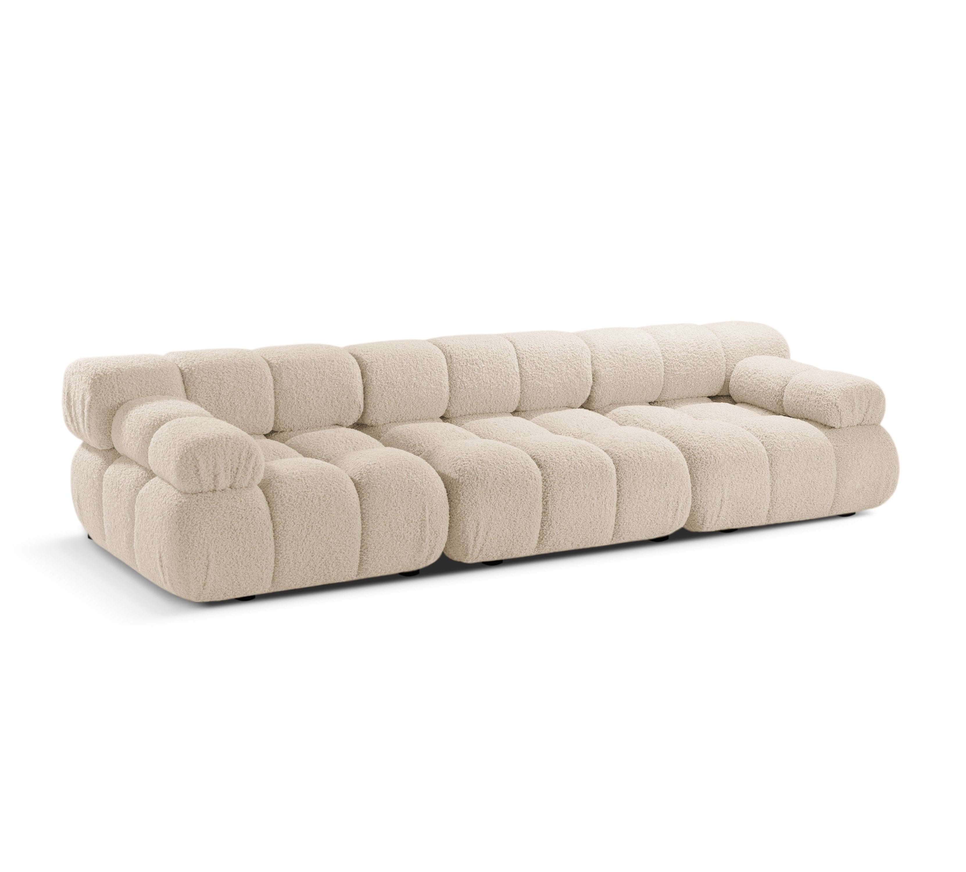 Modulares 3-Sitzer Sofa BELLIS in beigem Boucle