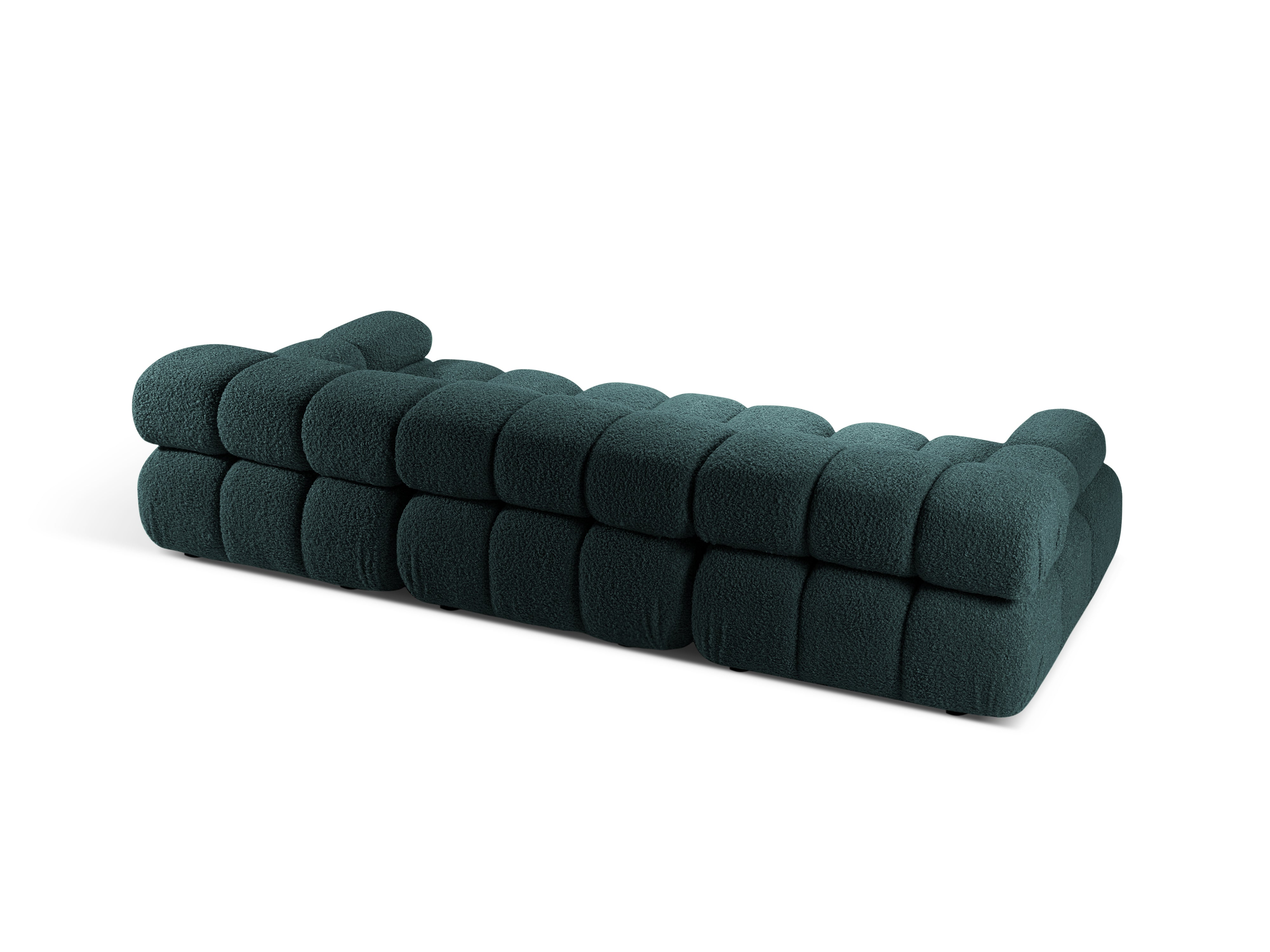 Modulares 3-Sitzer Sofa BELLIS in petrolblauem Boucle