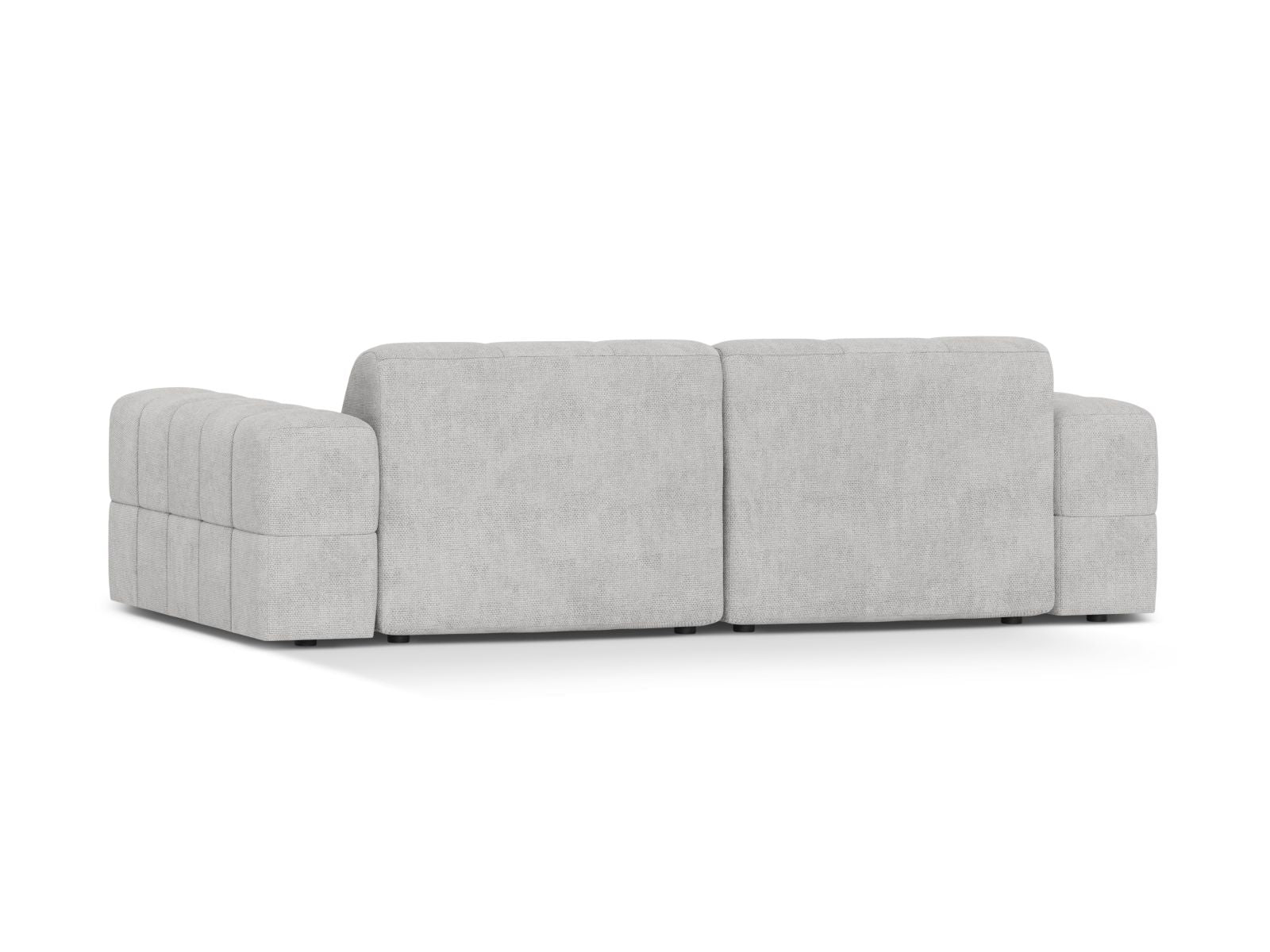 Sofa 3-osobowa JENNIFER srebrny szenil – ujęcie tylne
