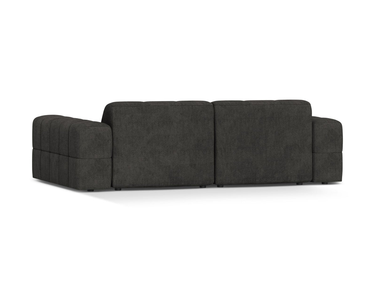 Sofa 3-osobowa JENNIFER grafitowy szenil – ujęcie tylne