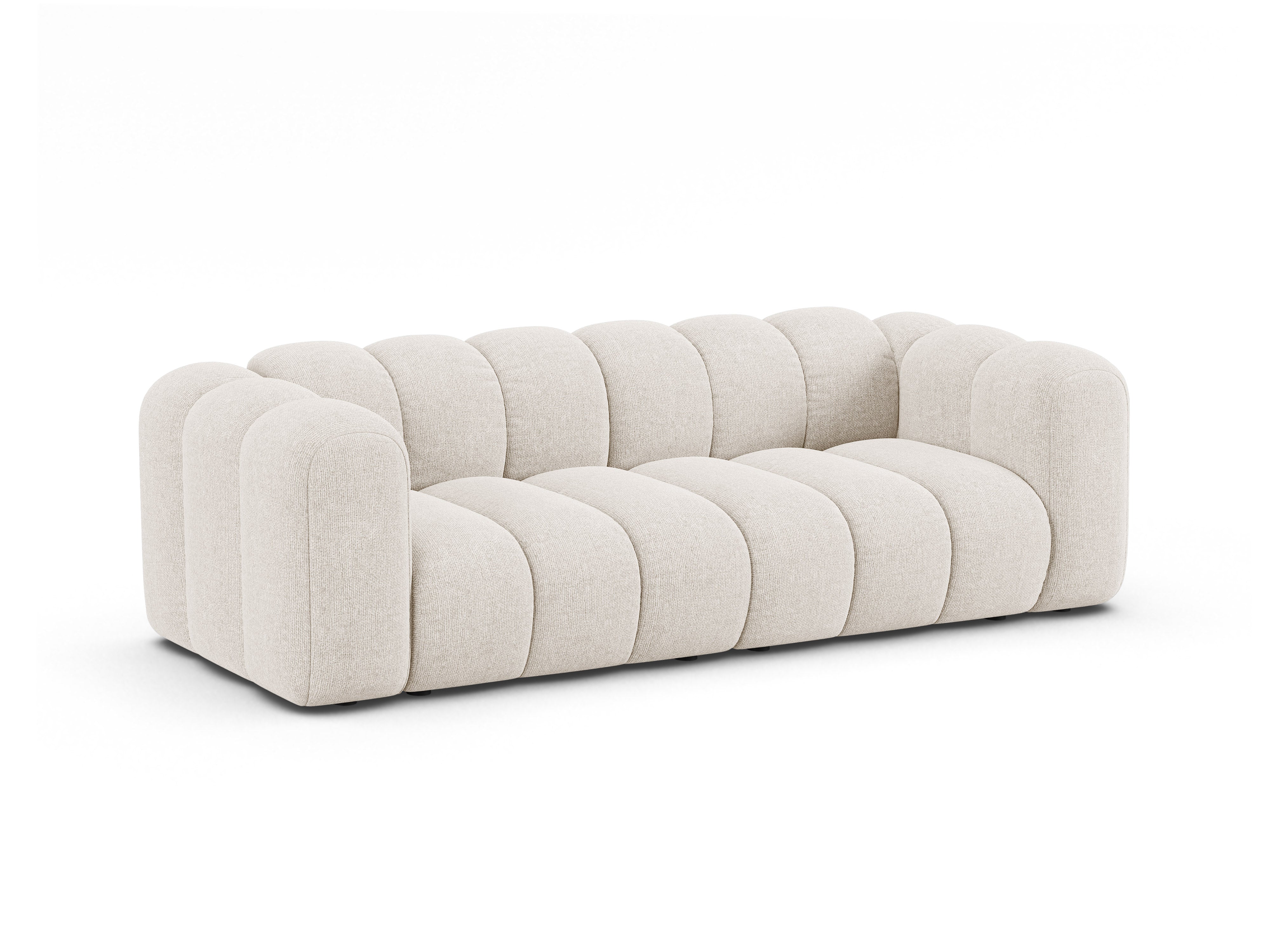 Sofa 3-Sitzer LUPINE hellbeige Chenille