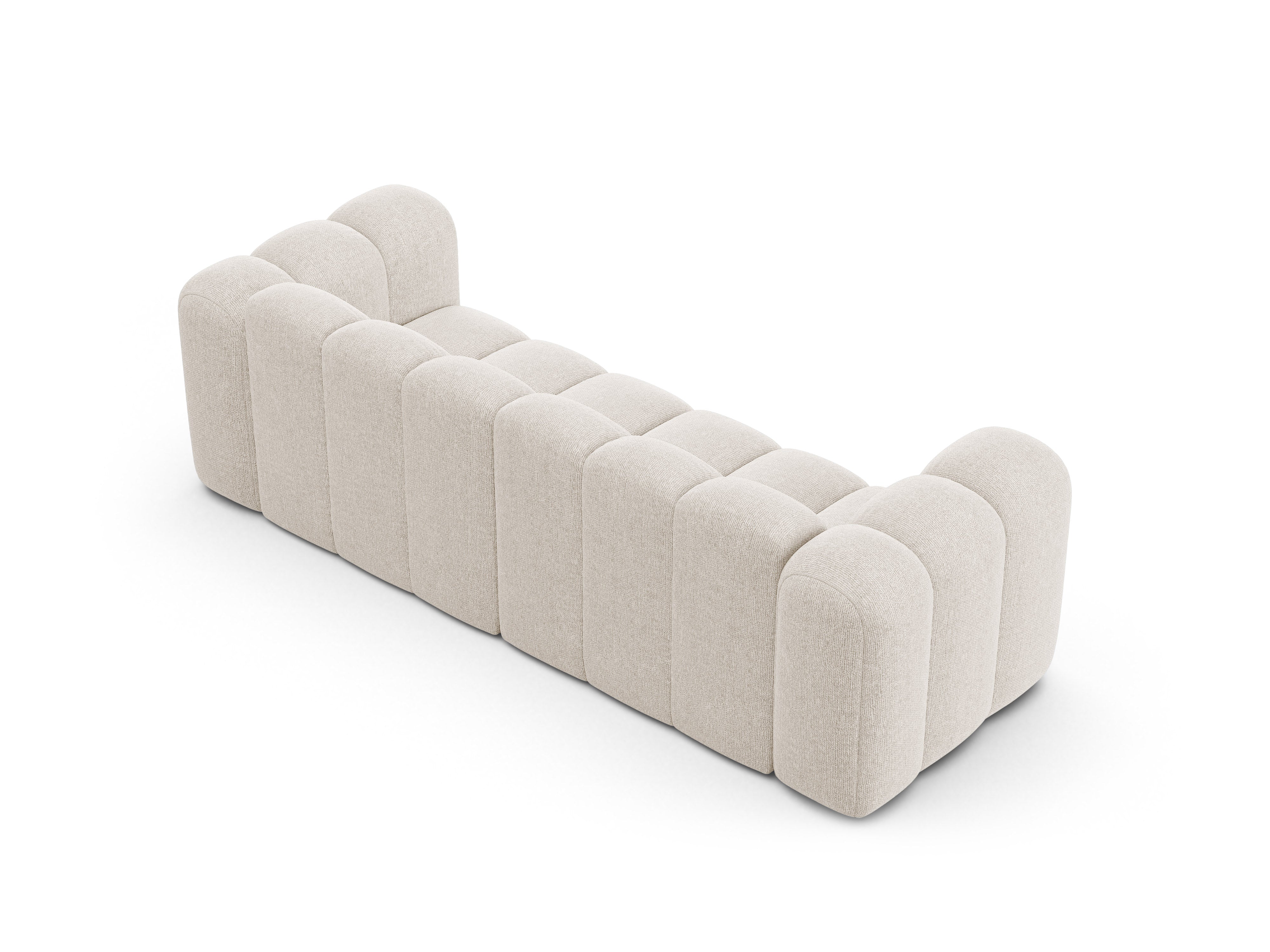 Sofa 3-Sitzer LUPINE hellbeige Chenille