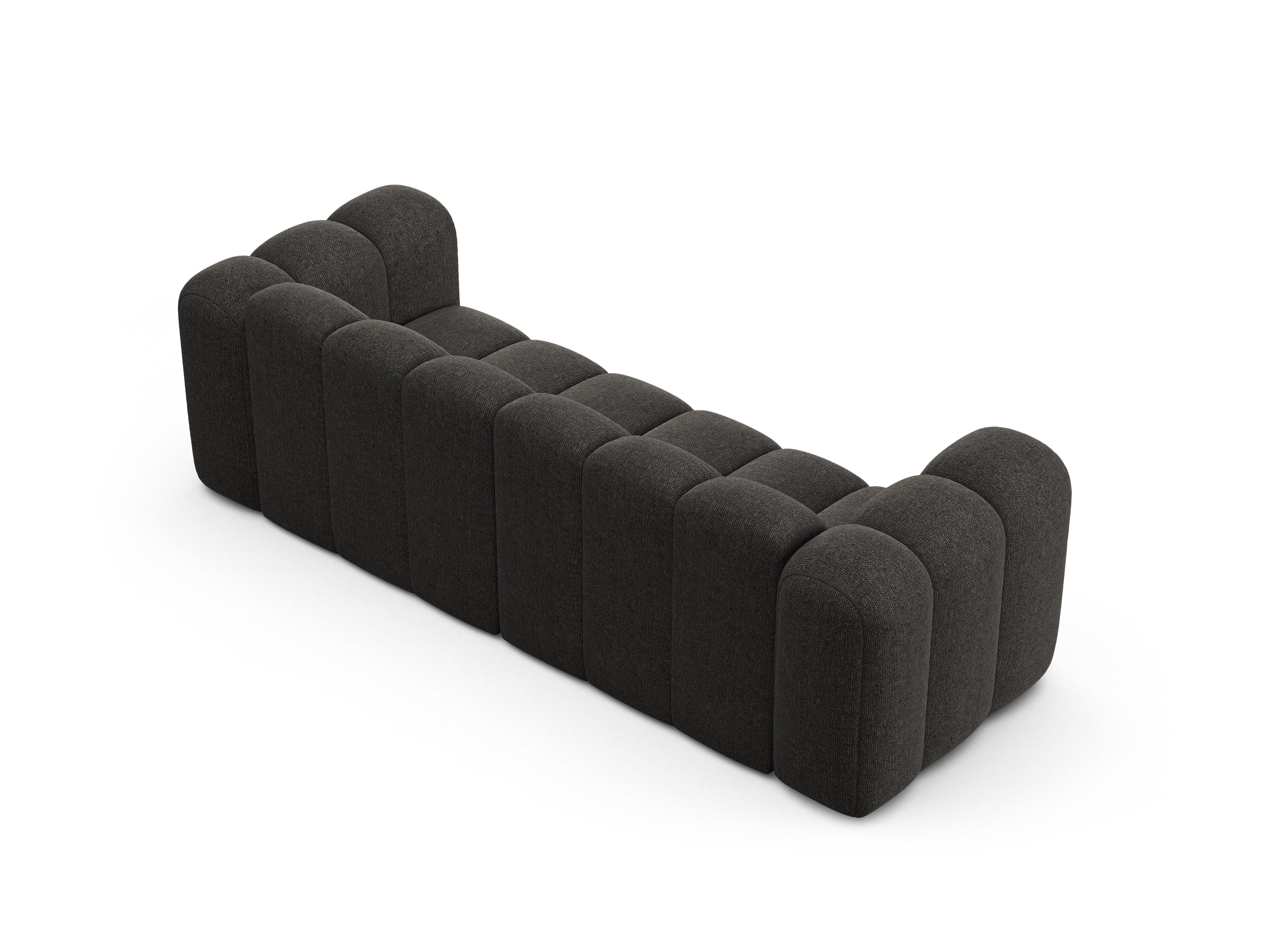 Sofa 3-sitzig LUPINE graues Chenille