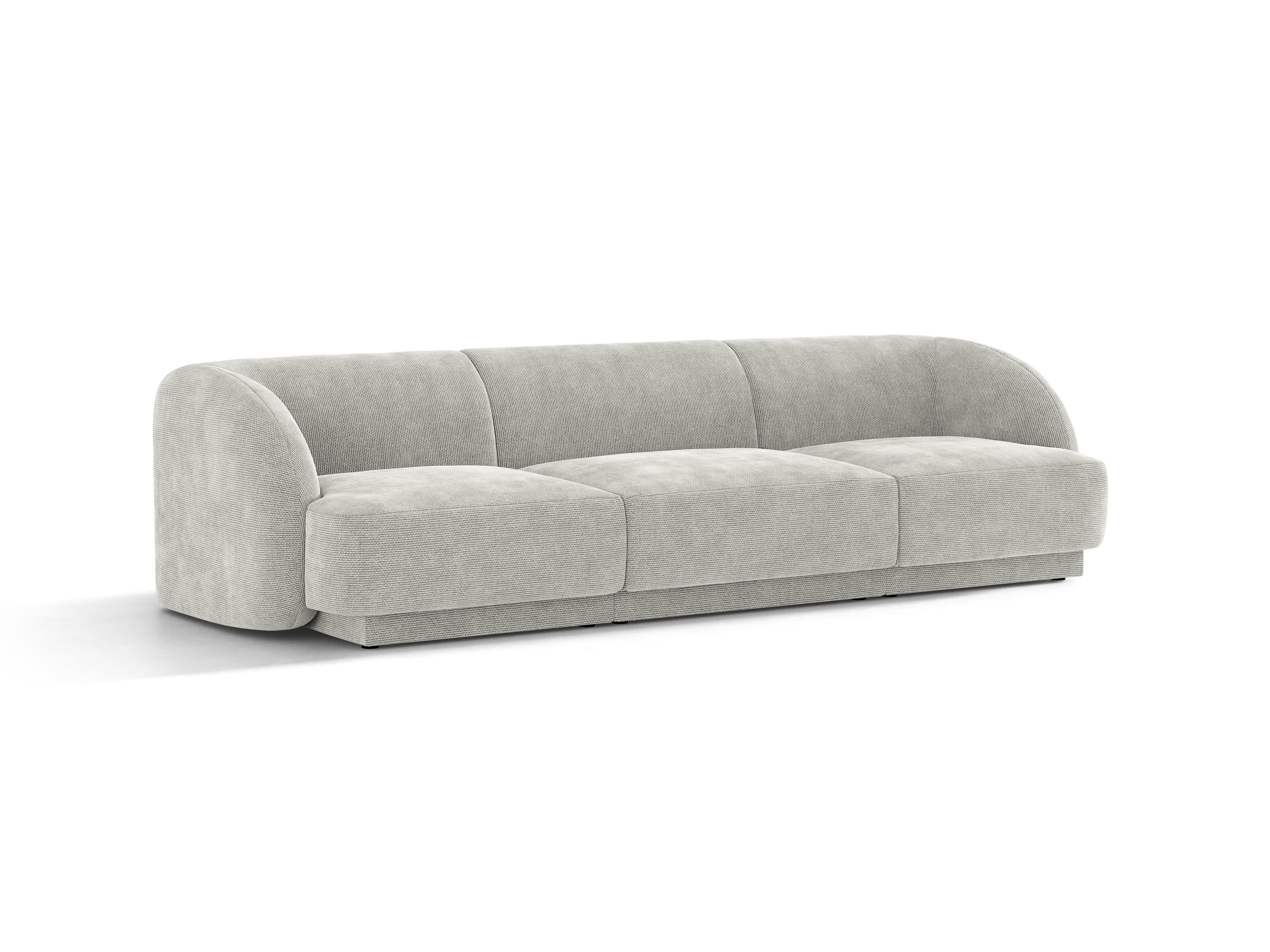 Sofa 3-sitzig MILEY graues Chenille