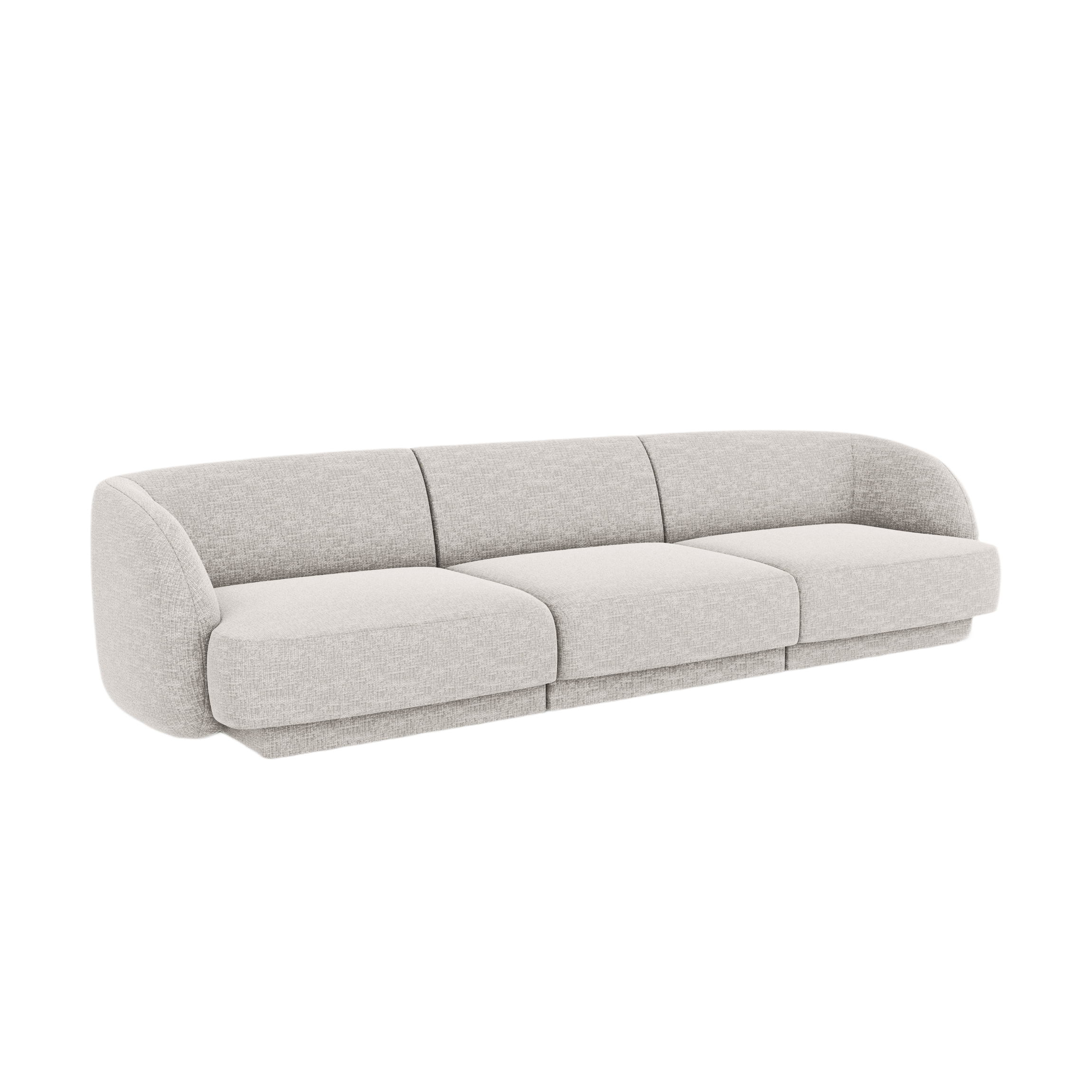 Sofa 3-sitzig MILEY graues Chenille