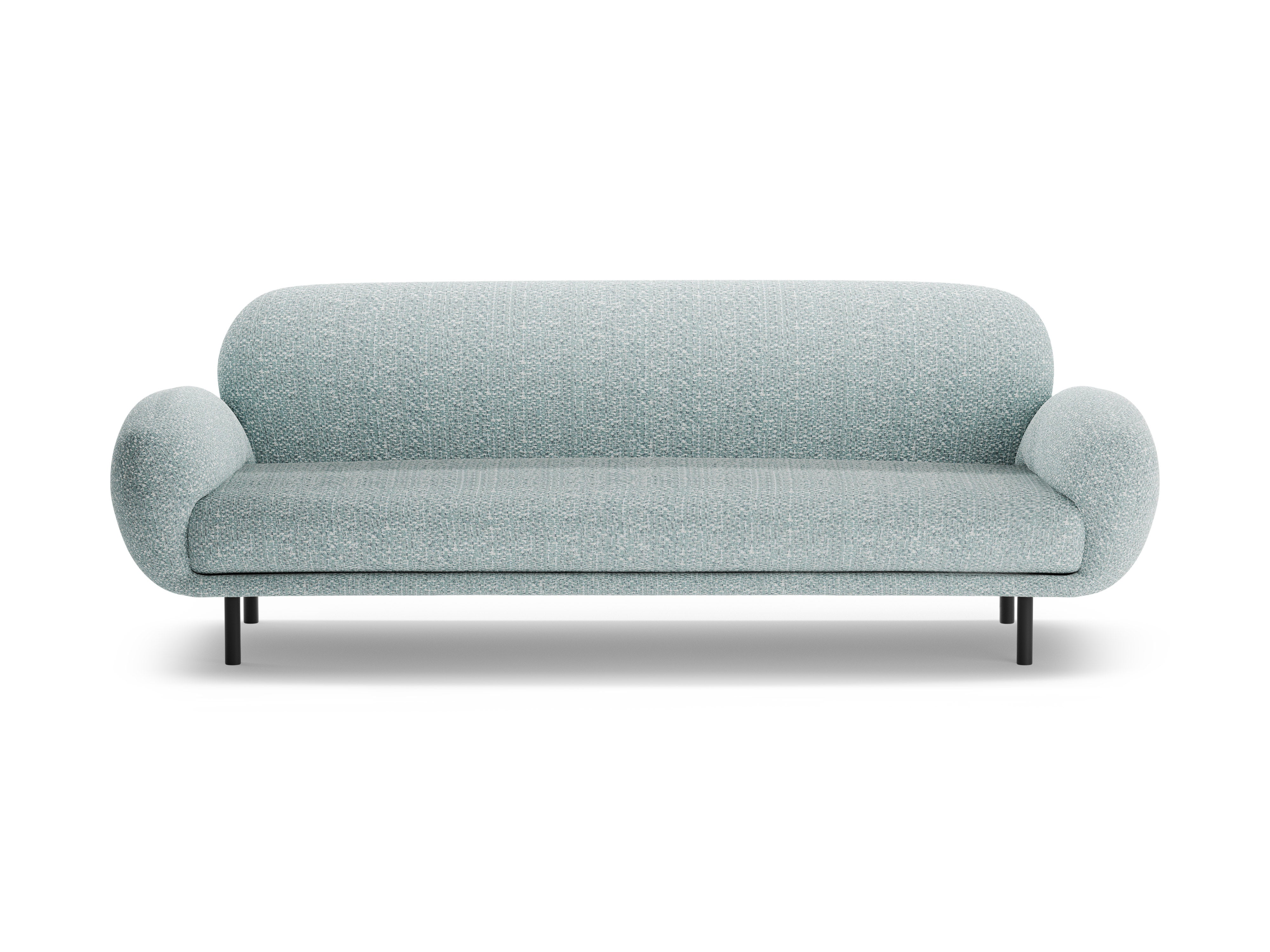 Sofa 3-Sitzer POPPY gedämpftes Blau Chenille