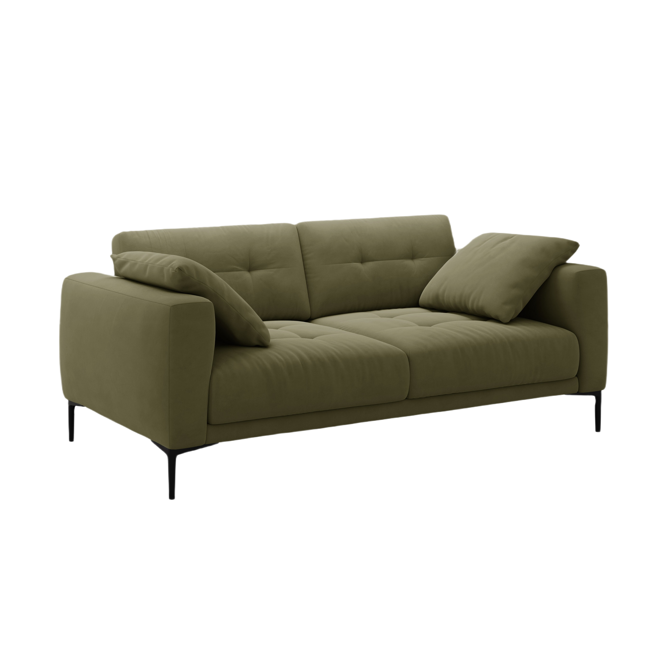Velvet sofa 3-seater BEMY green