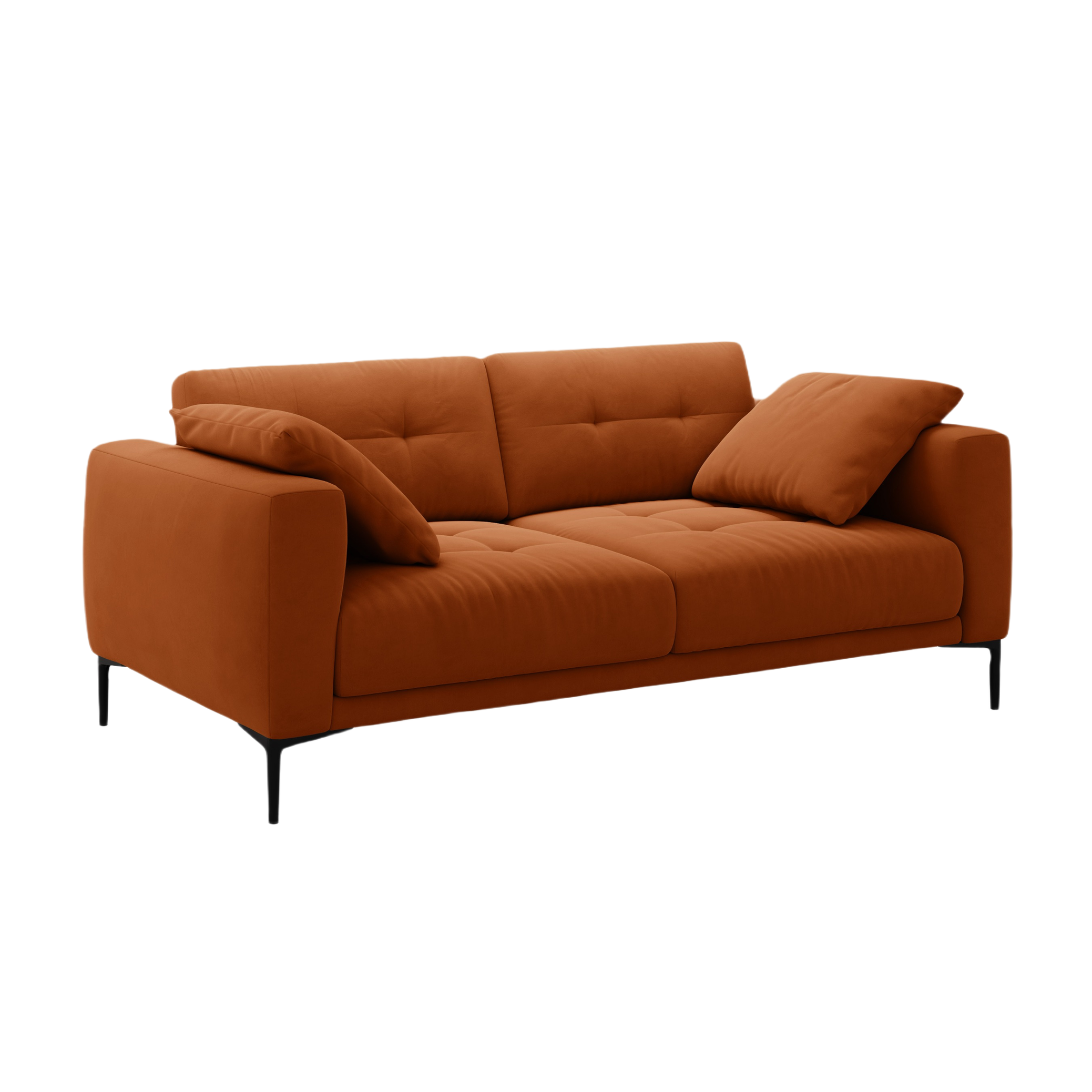 Sofa aksamitna 3-osobowa BEMY terracotta