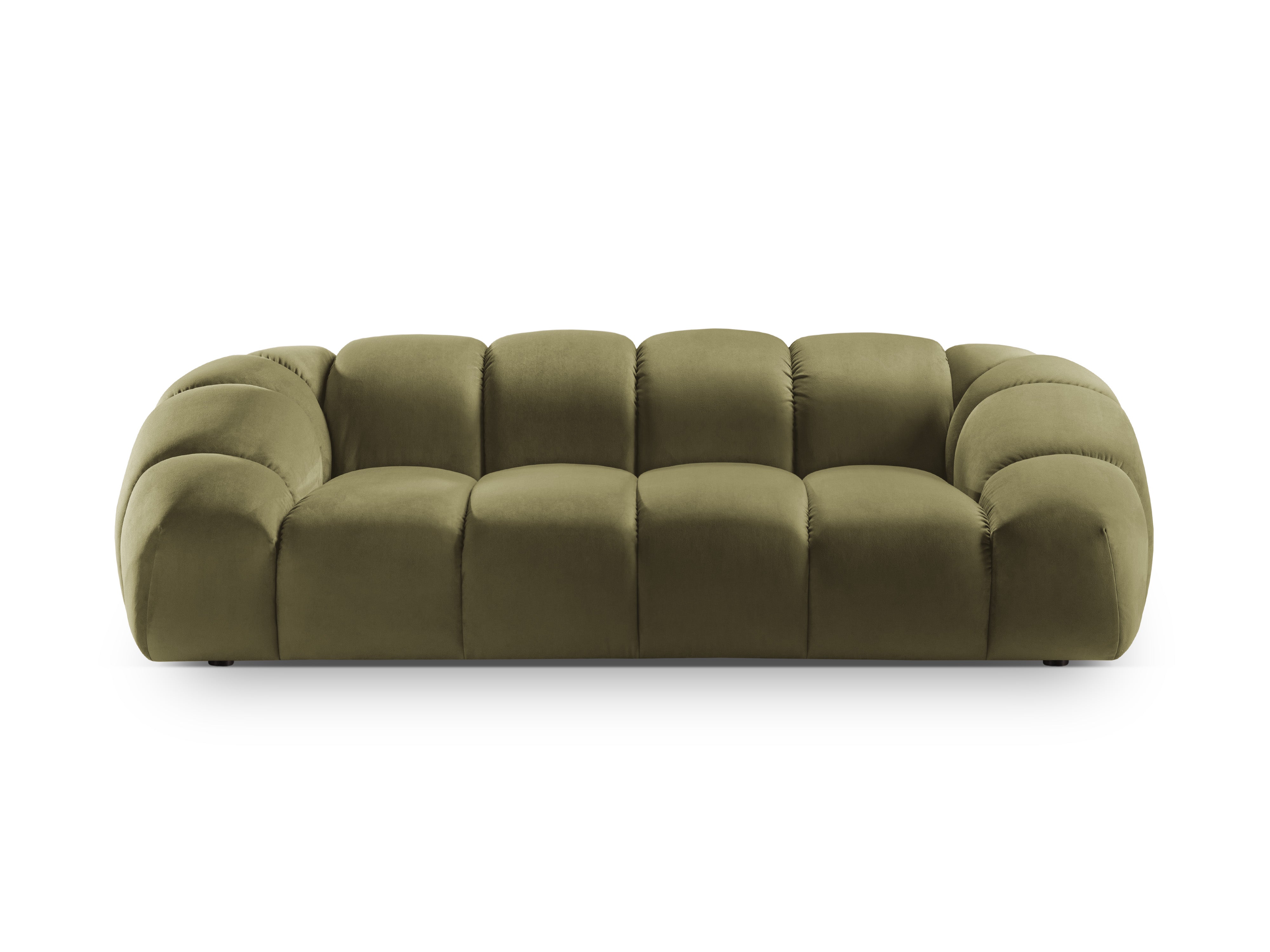 Velvet 3-Seater Sofa DIANA Green