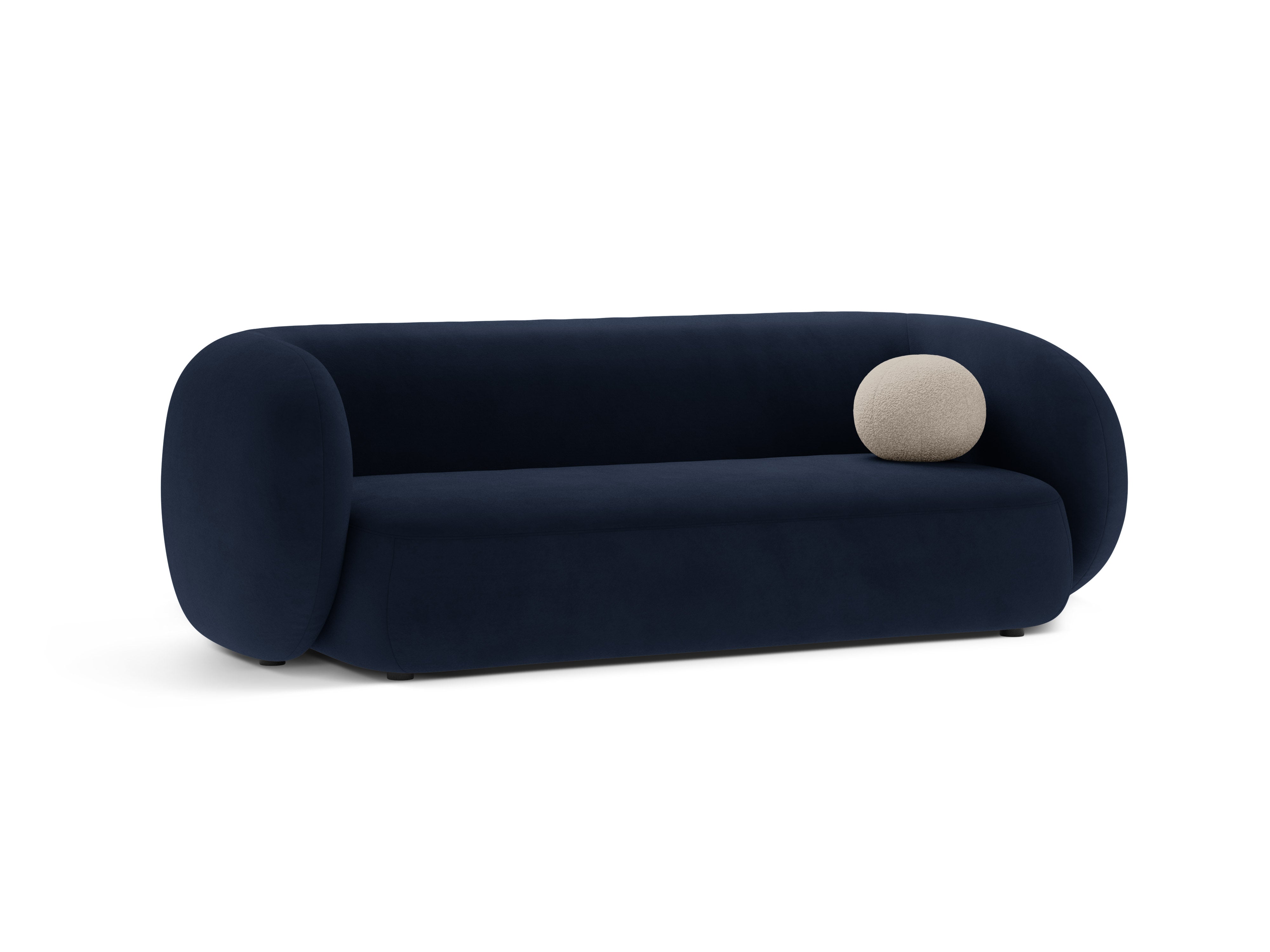 Kate Royal Blue Velvet 3-Seater Sofa