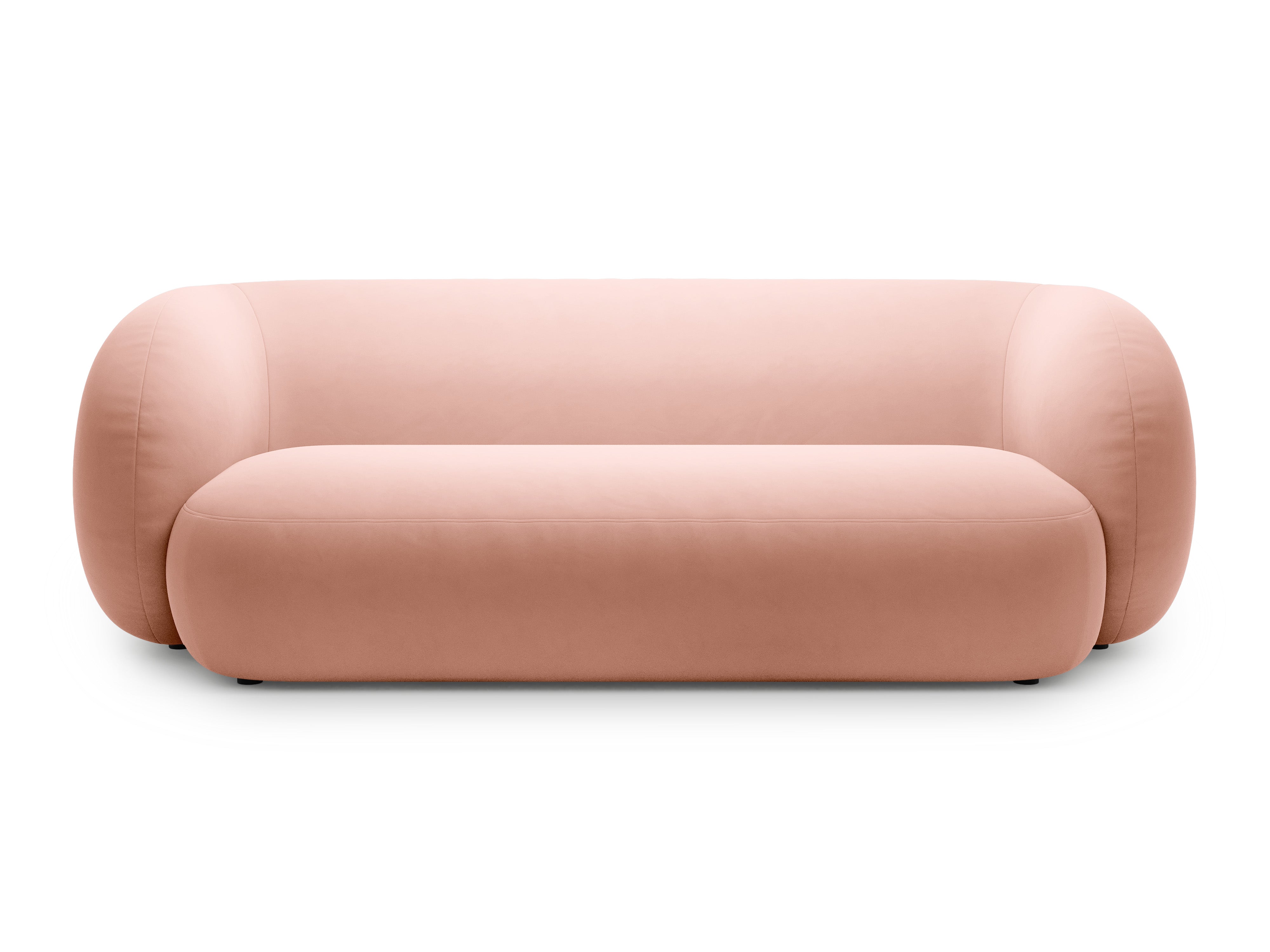 Samtsofa 3-sitzig KATE rosa