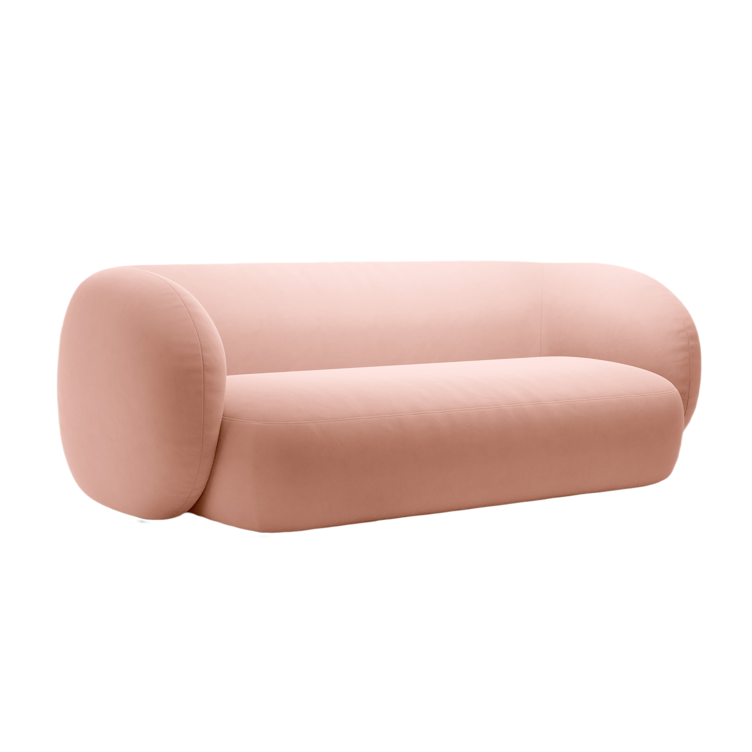 Samtsofa 3-sitzig KATE rosa