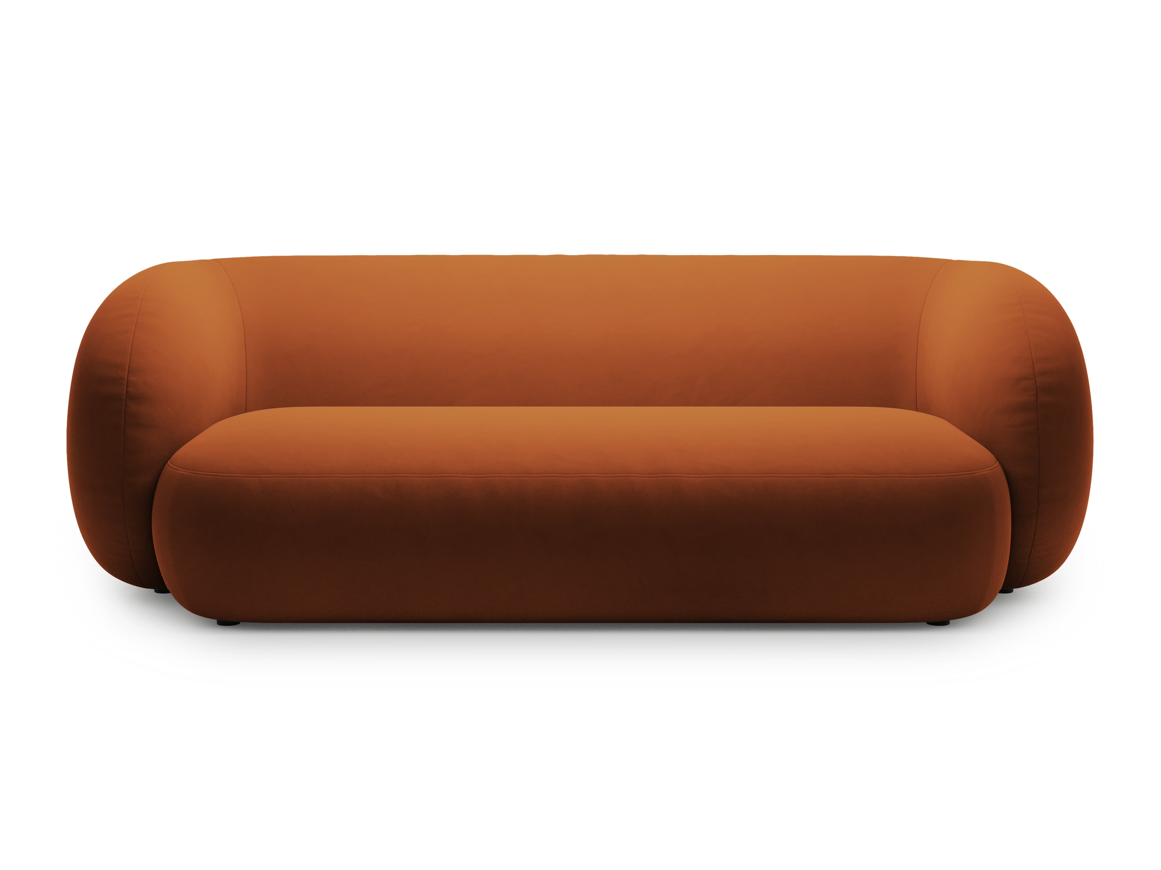 Sofa aus Samt 3-sitzig KATE terrakotta