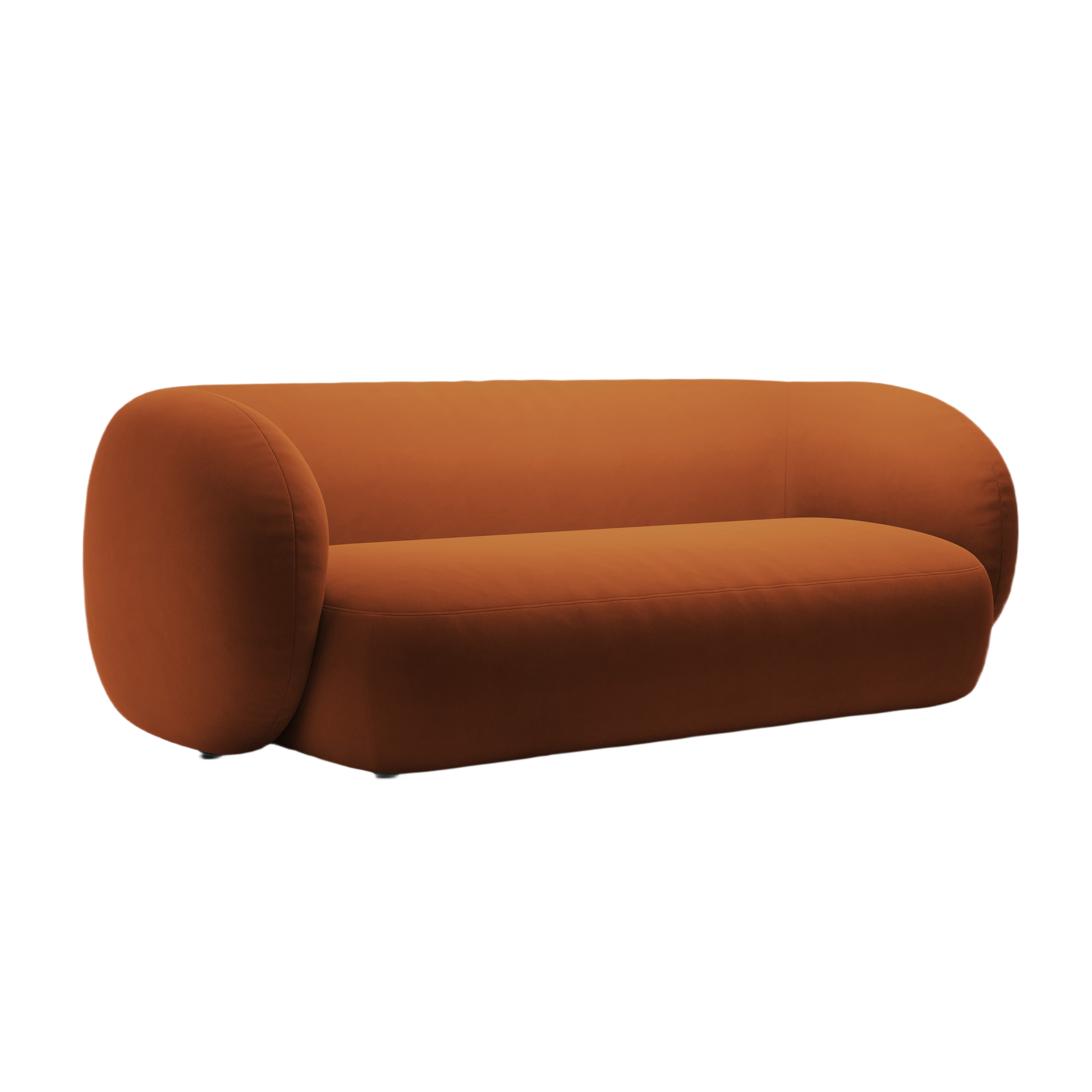Sofa aus Samt 3-sitzig KATE terrakotta