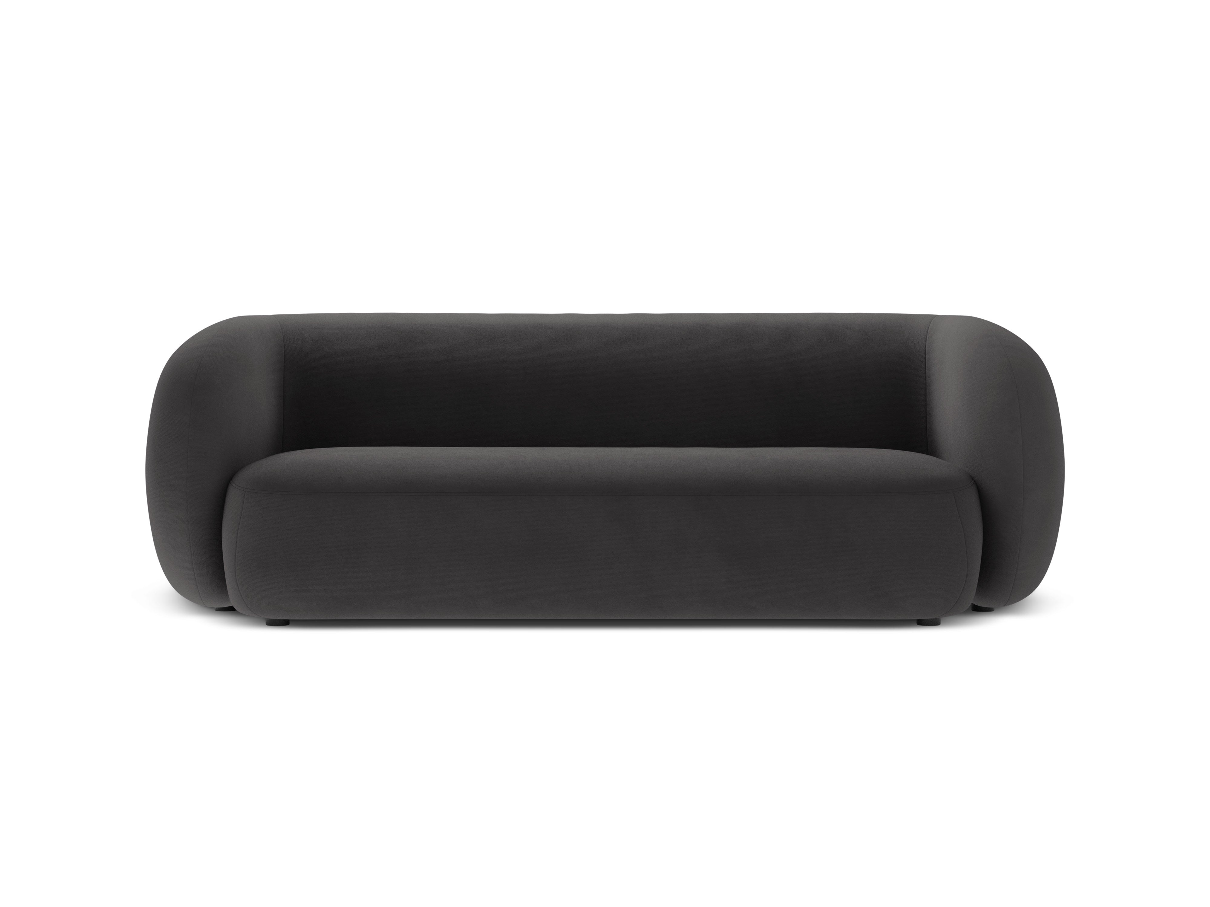 Velvet 3-Seater Sofa KATE Dark Gray