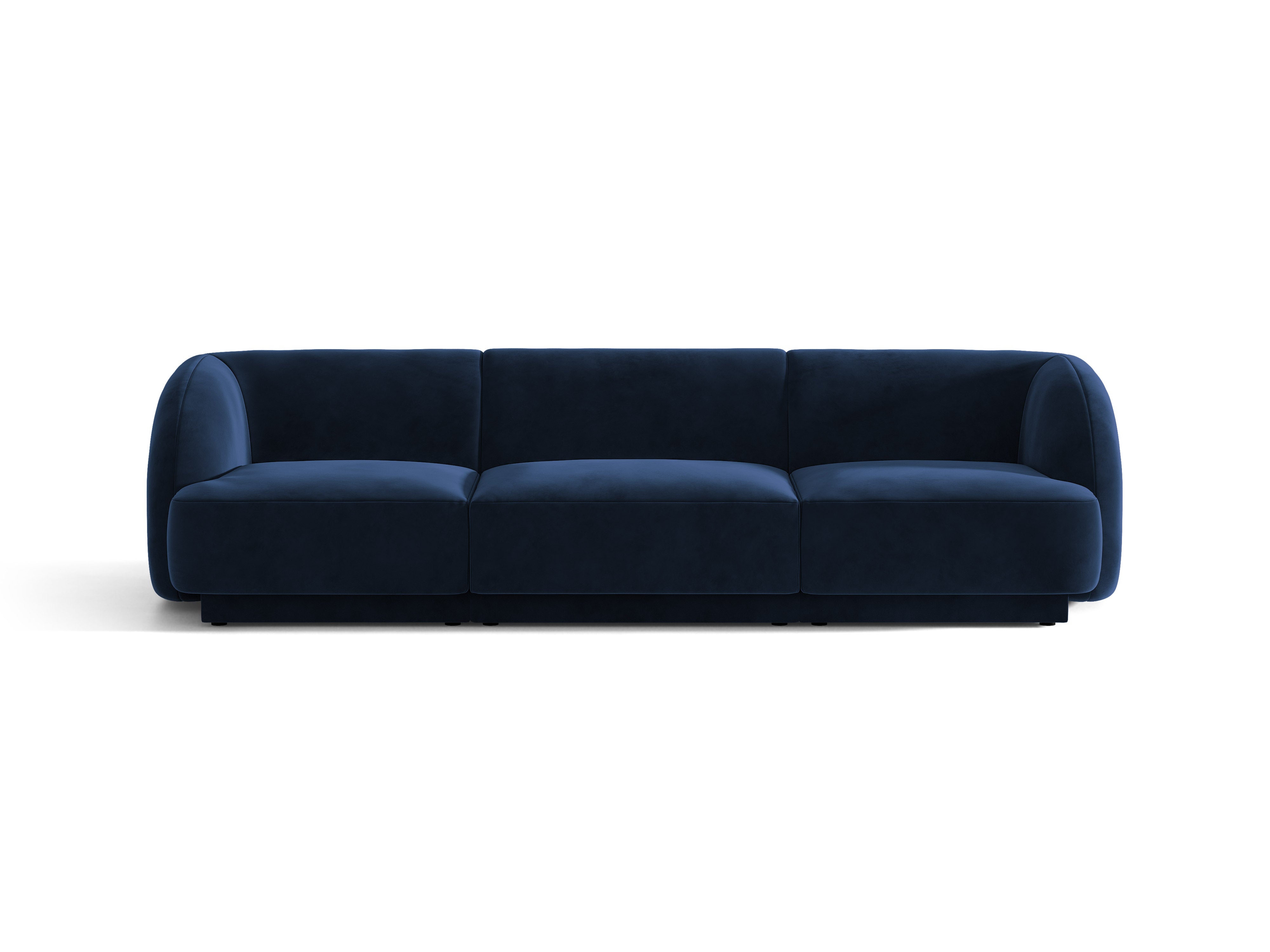 Sofa aus Samt 3-sitzig MILEY königsblau