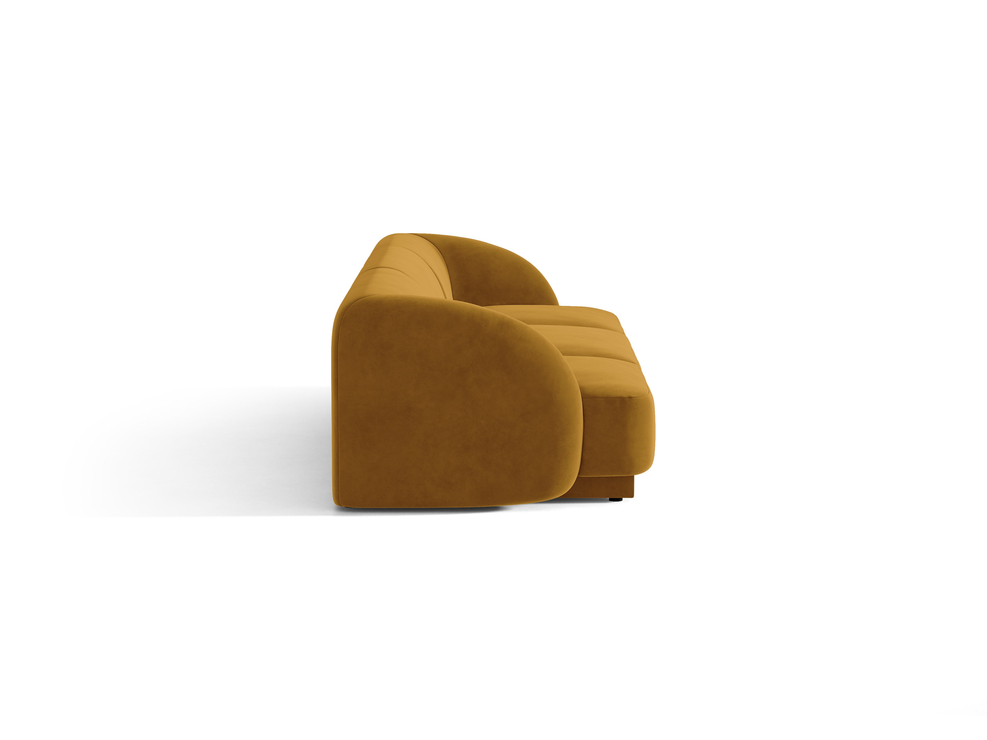 Sofa aus Samt 3-sitzig MILEY gelb