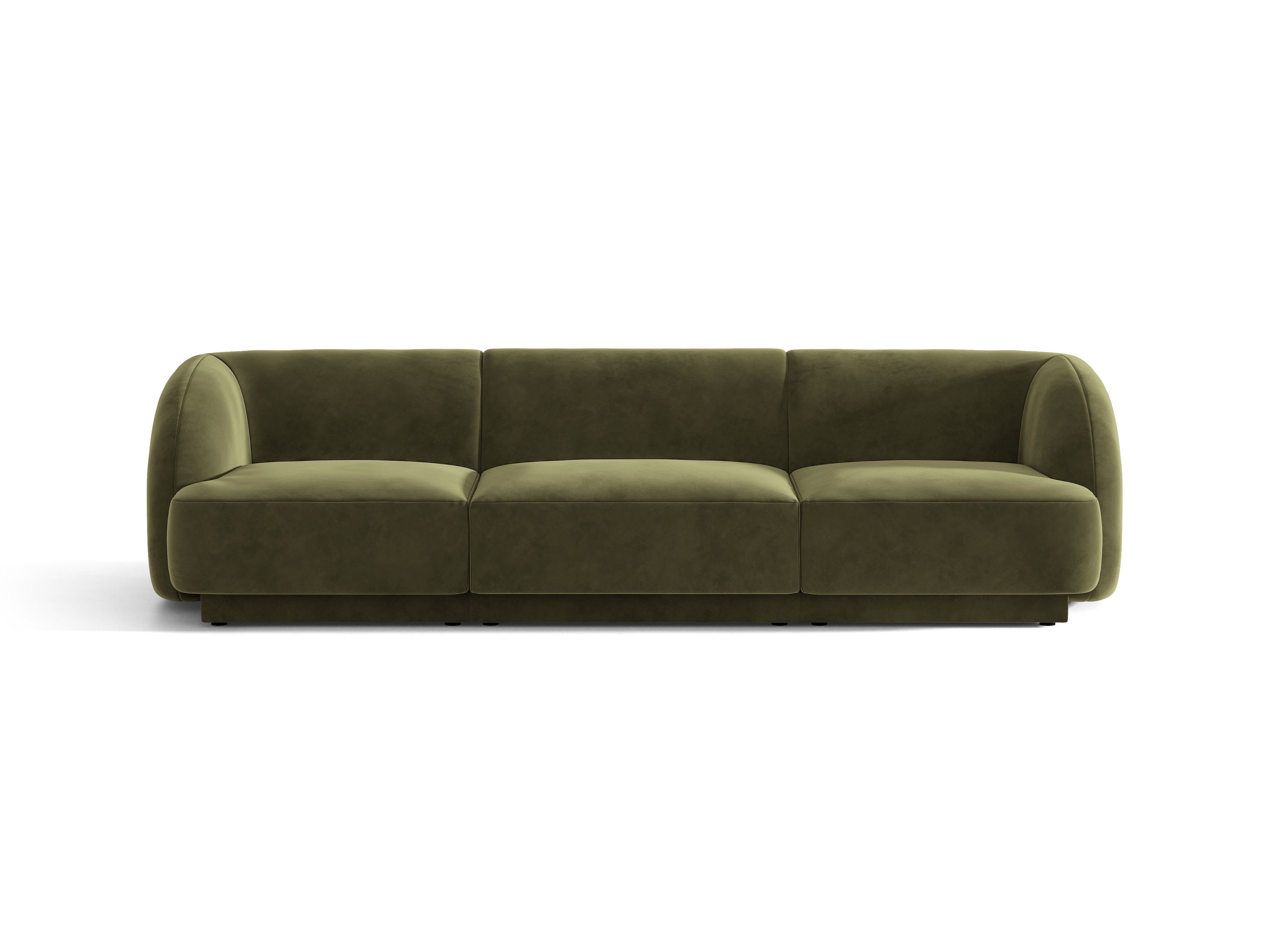 Sofa aus Samt 3-sitzig MILEY grün