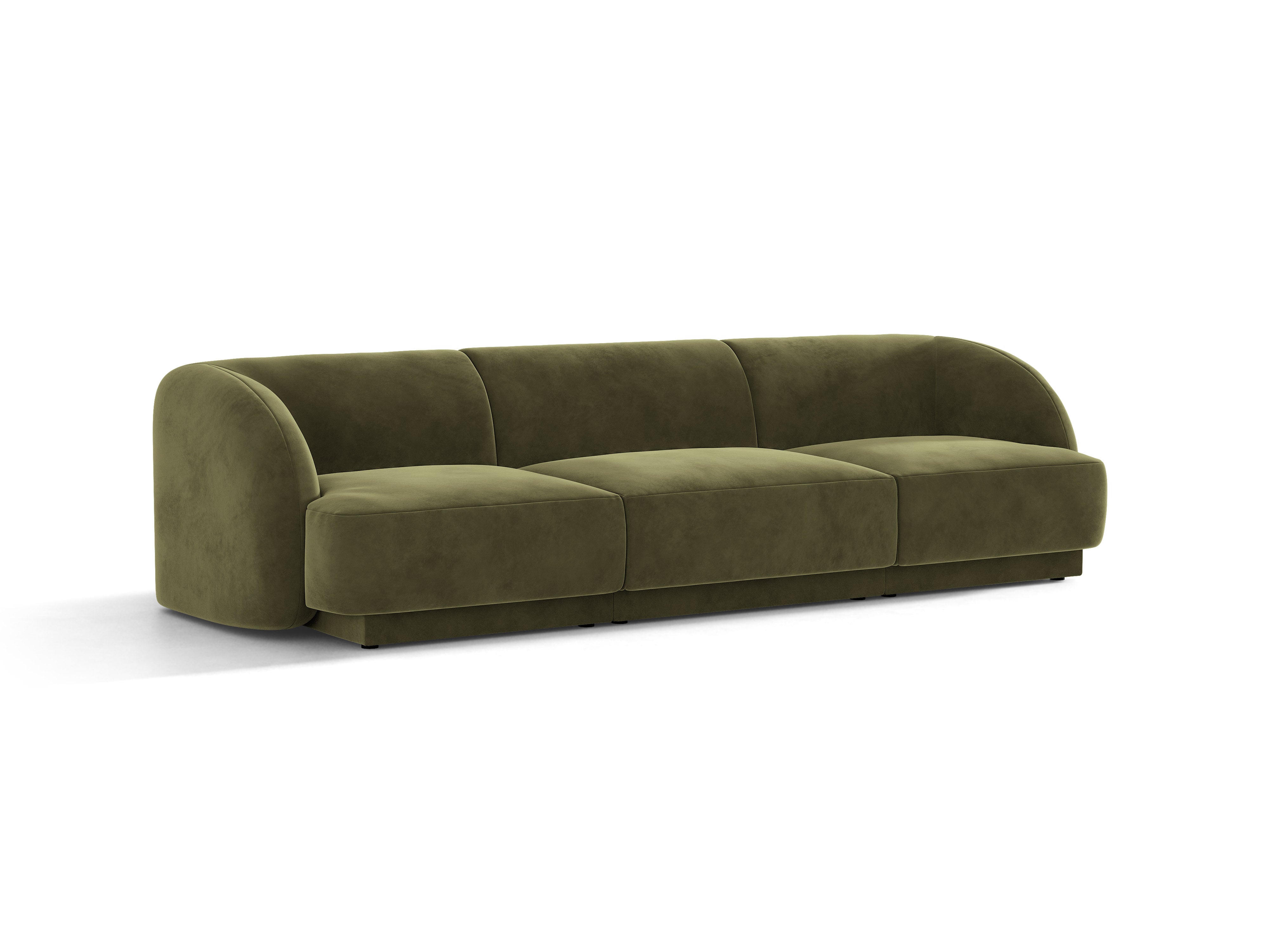 Sofa aus Samt 3-sitzig MILEY grün