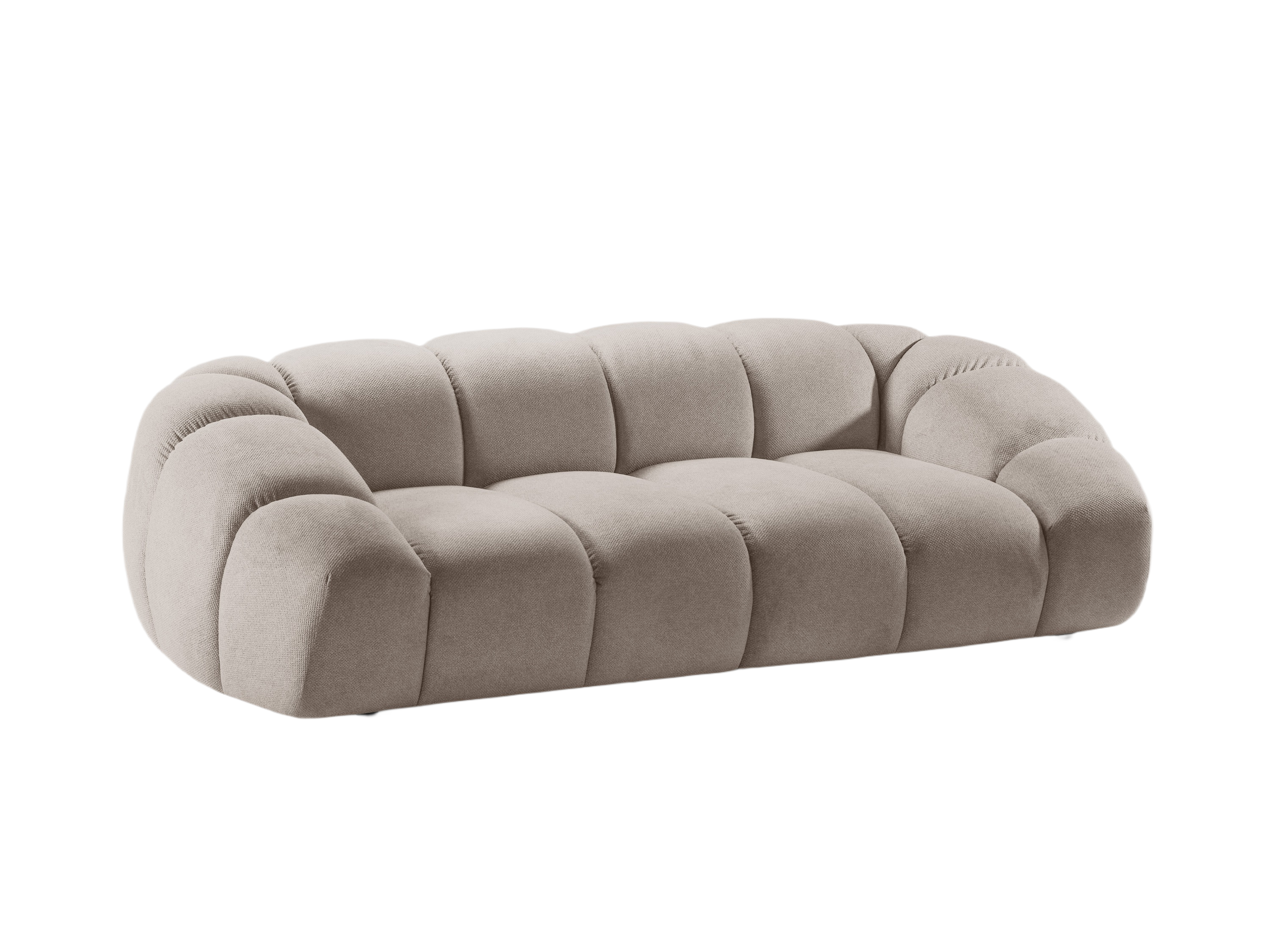 Sofa 2,5-sitzige DIANA dunkelbeige Chenille