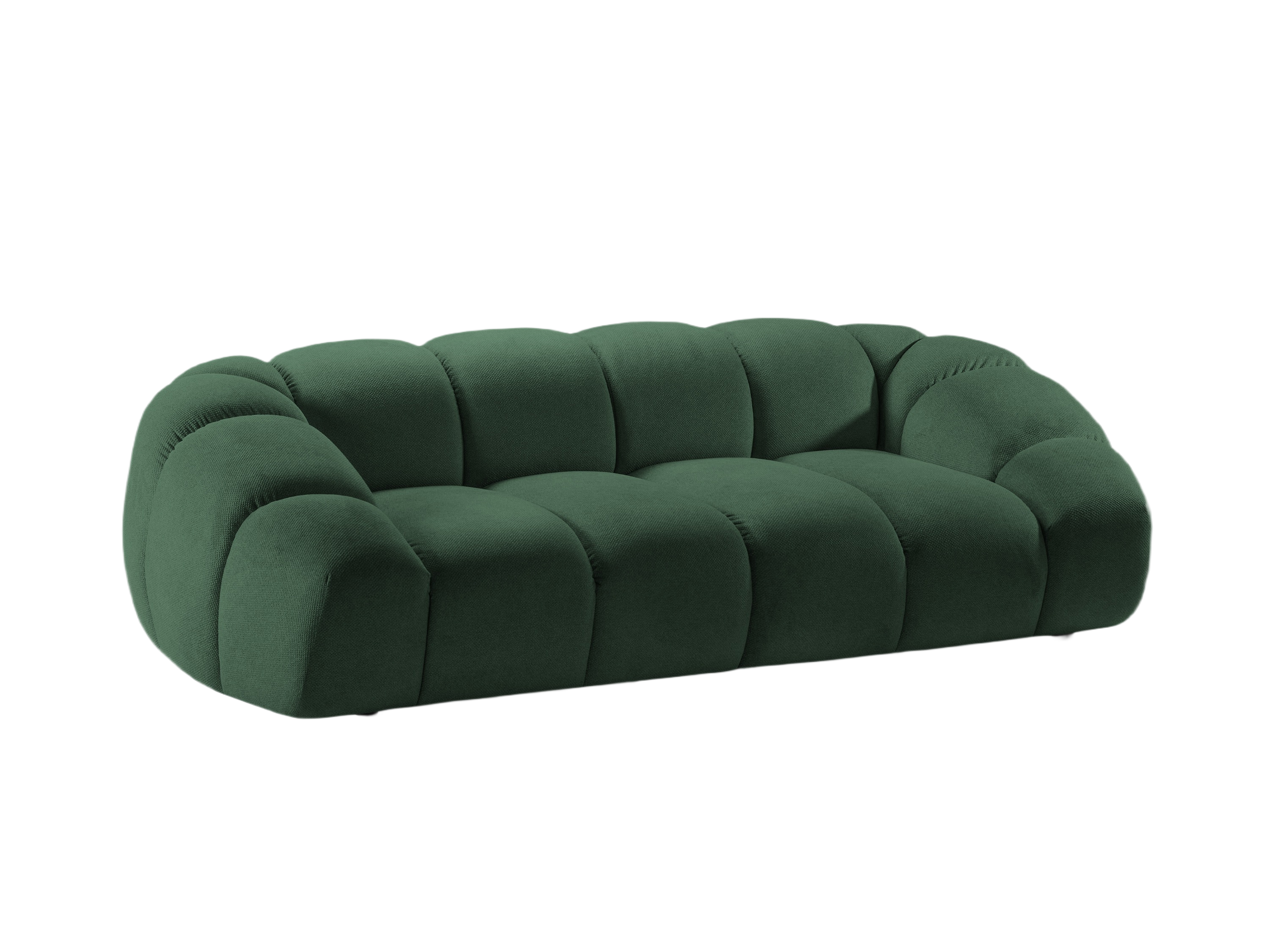 Sofa 2,5-sitzige DIANA dunkelgrüner Chenille