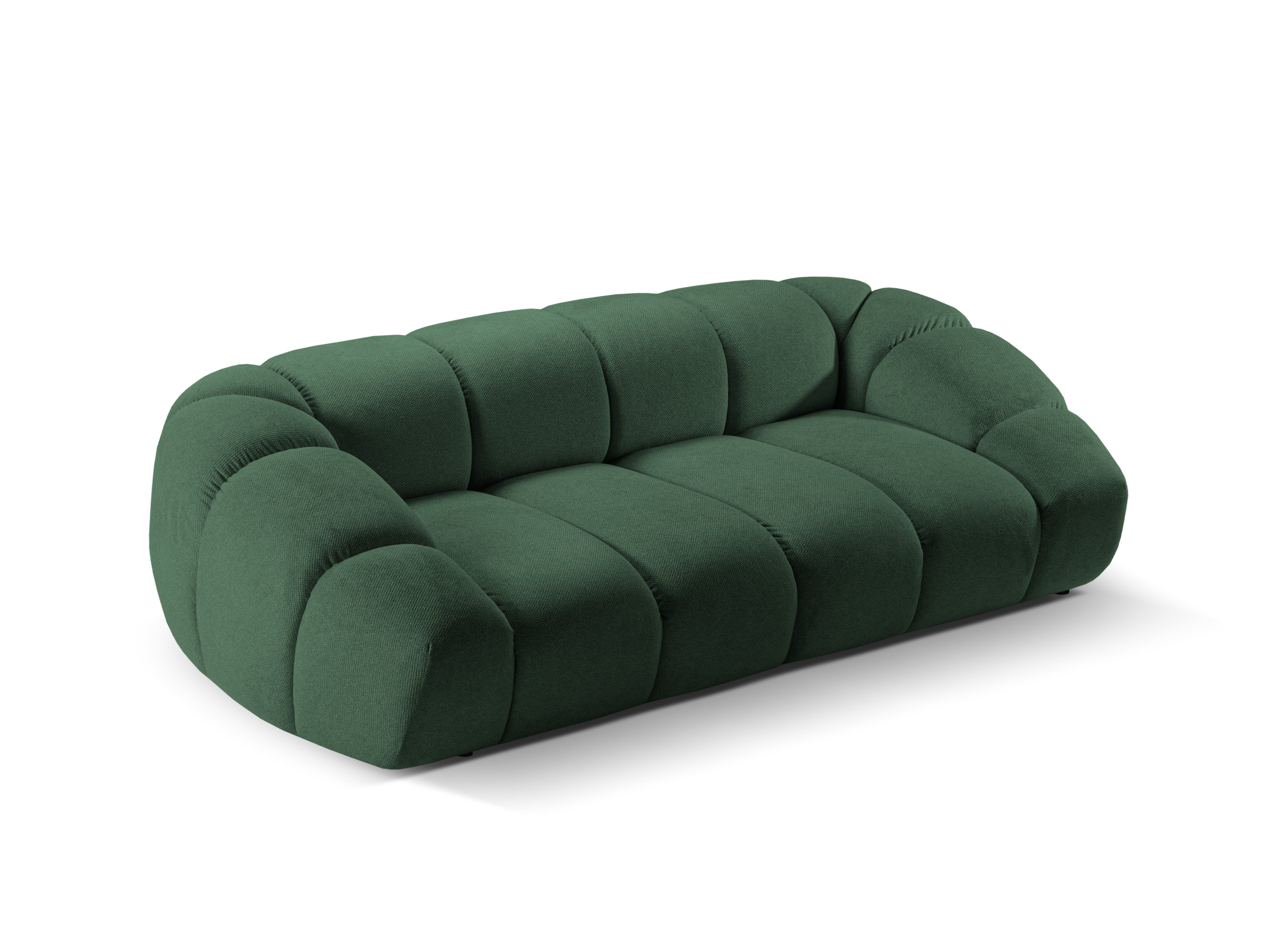 Sofa 2,5-sitzige DIANA dunkelgrüner Chenille