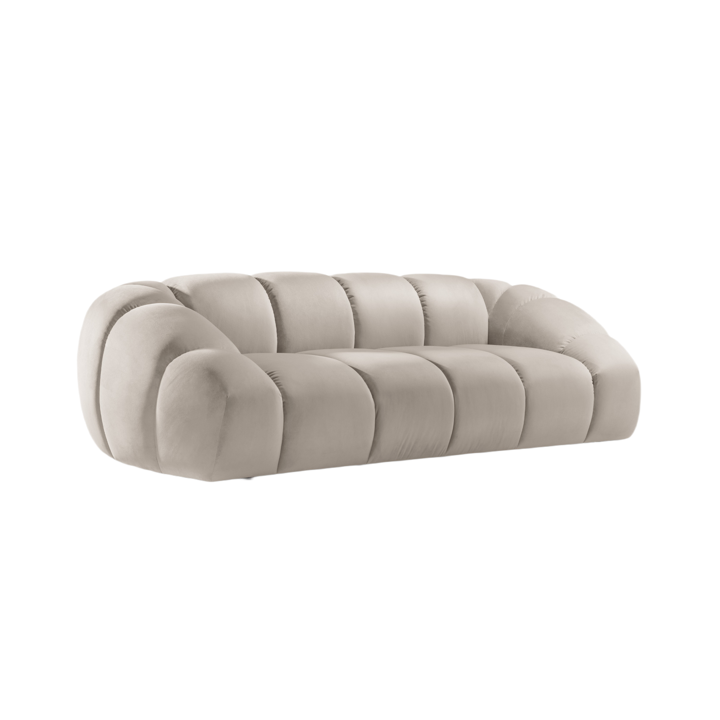 2.5-seater velvet sofa DIANA beige