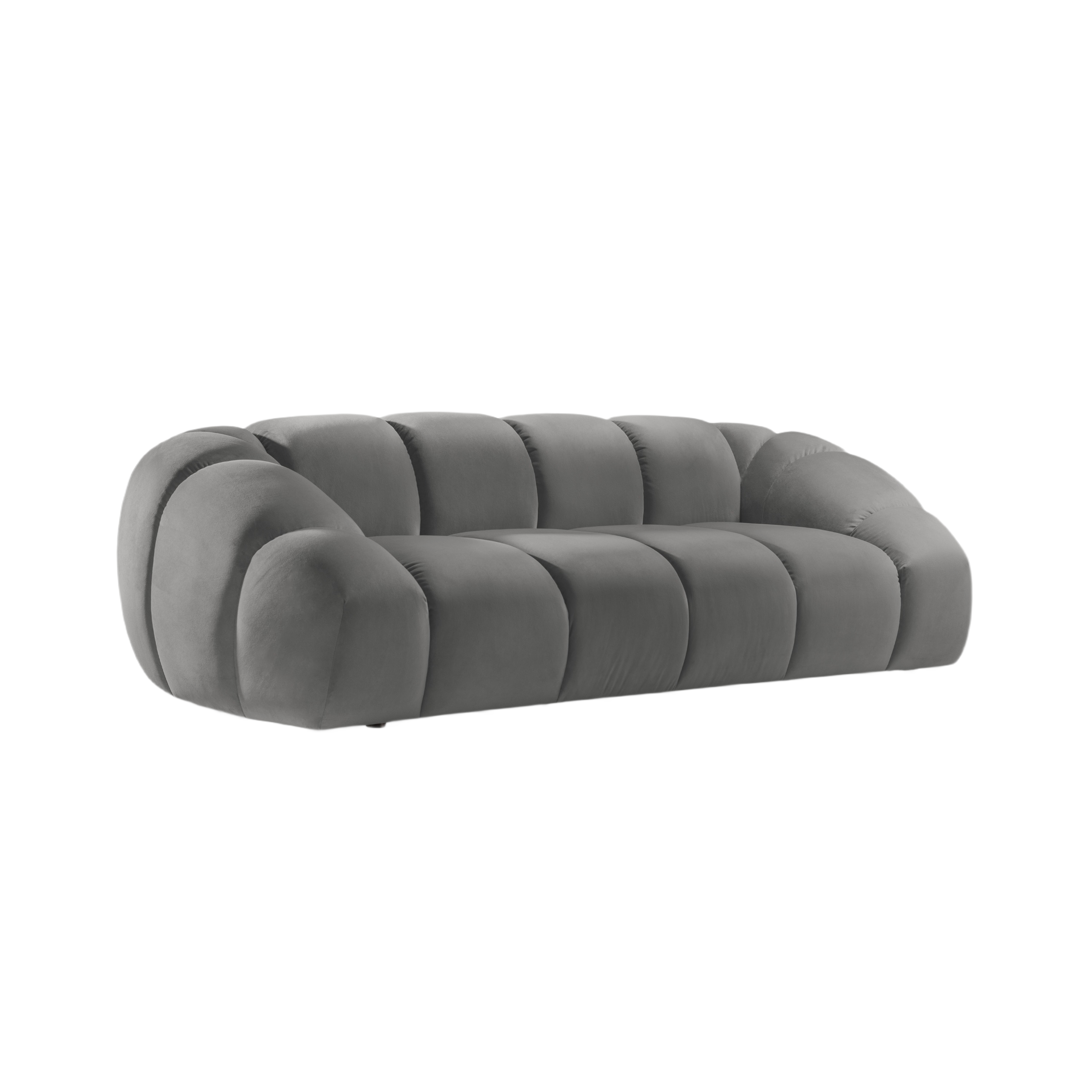 2.5-seater velvet sofa DIANA gray