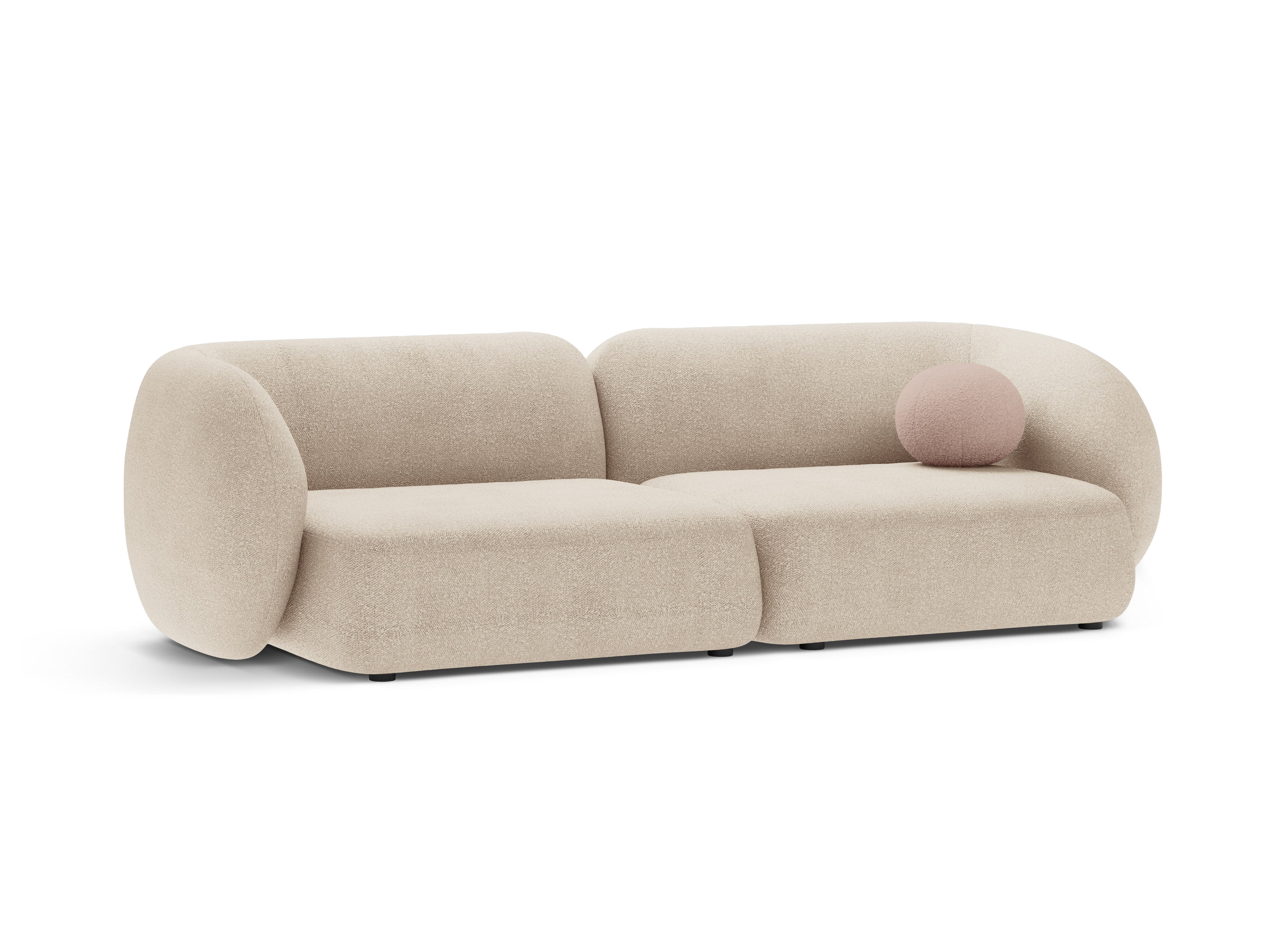 Sofa für 4 Personen KATE beige Boucle