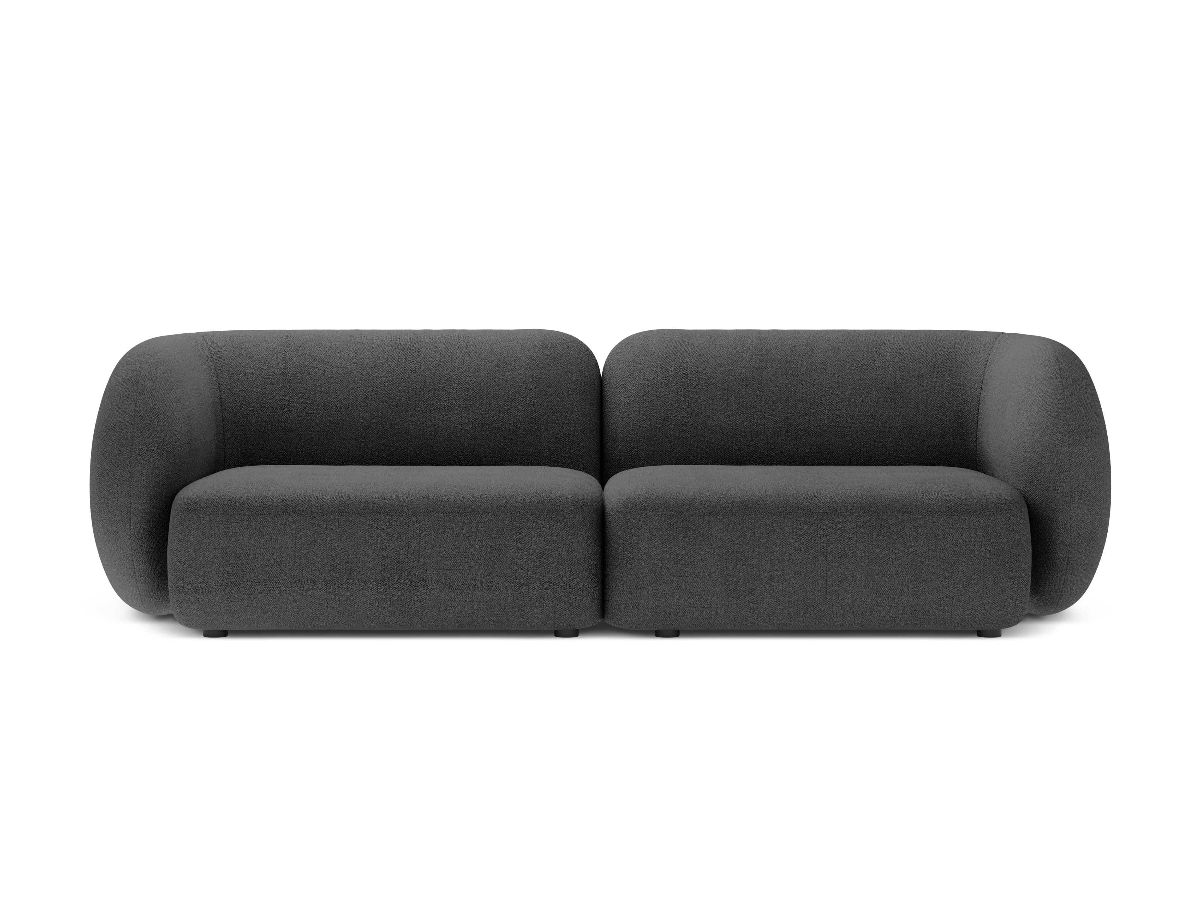 4-seater Sofa KATE dark gray boucle