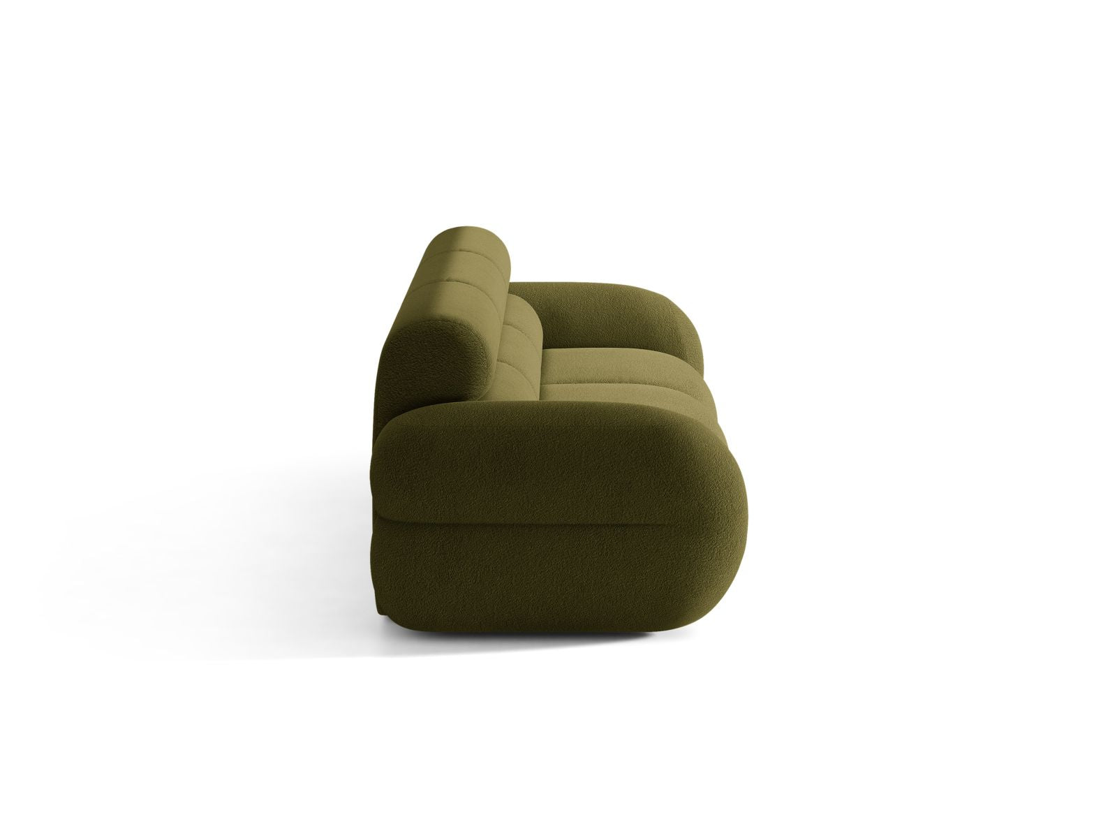 Sofa für 4 Personen NEO in olivgrünem Boucle