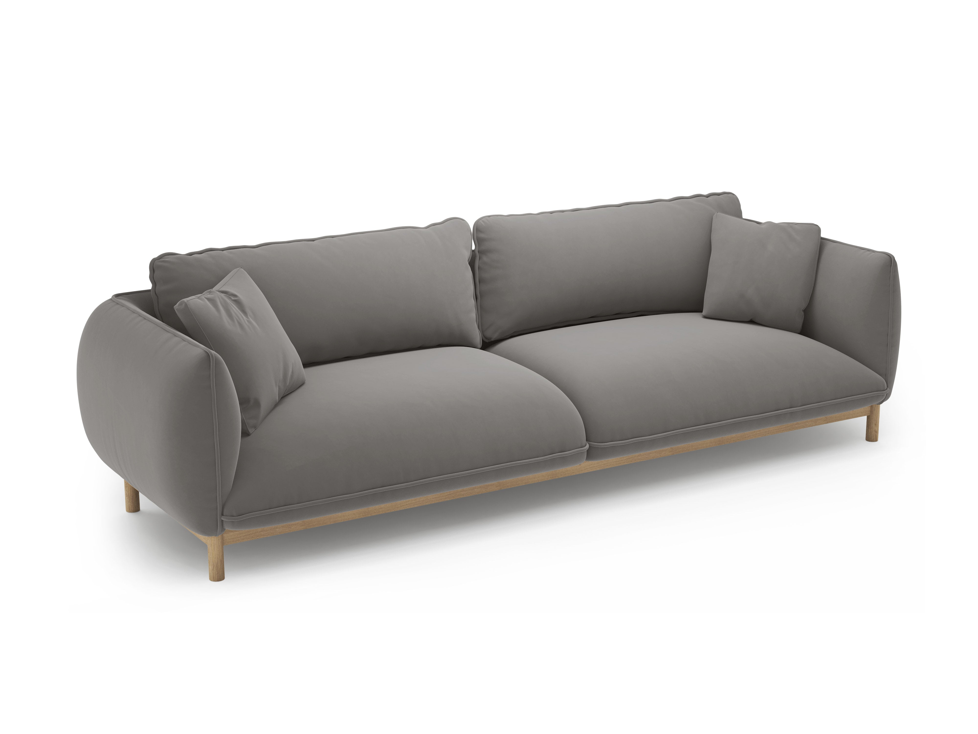 ADA gray velvet sofa for 4 people