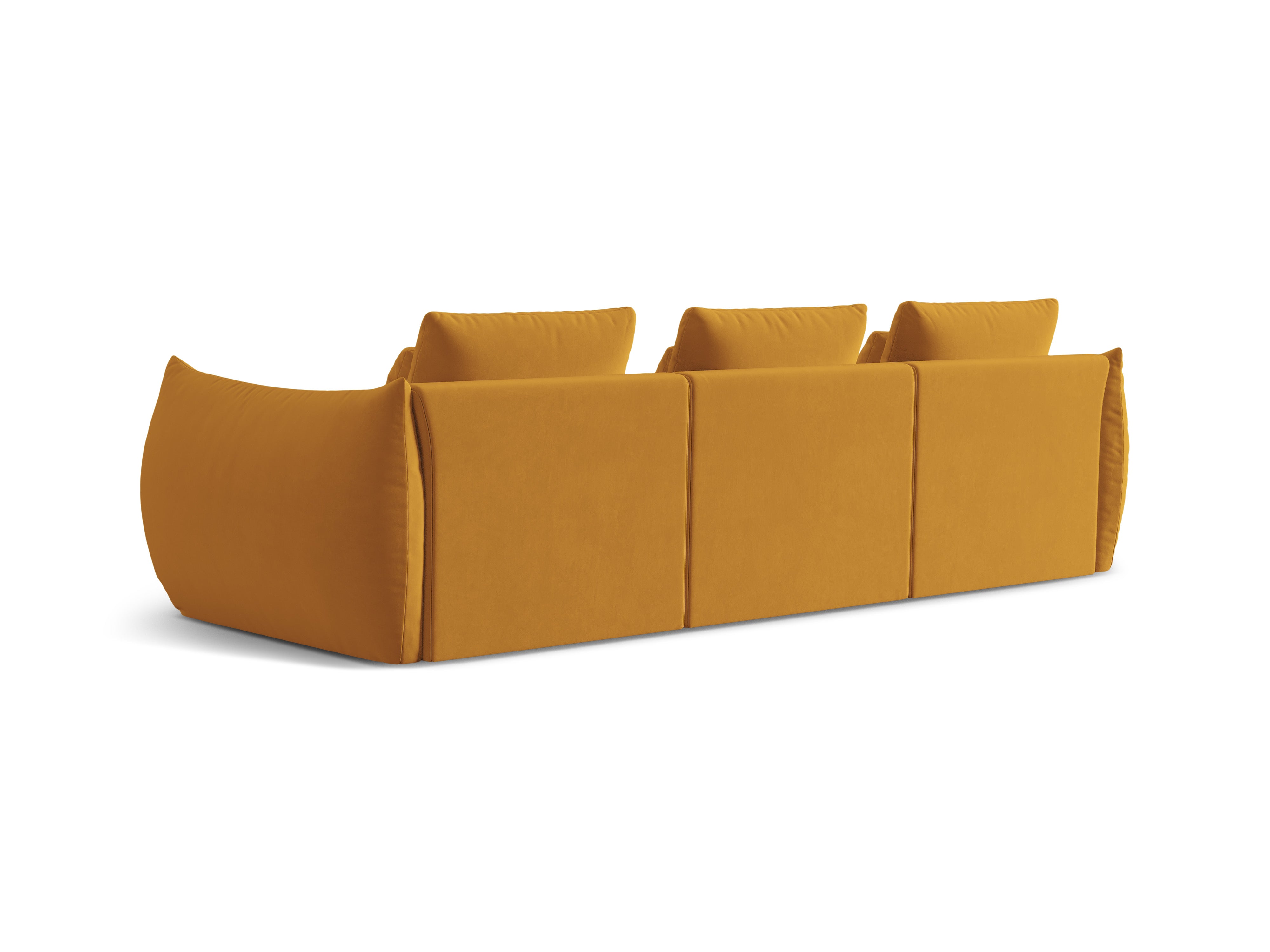 Samtsofa 4-Sitzer Blüte gelb