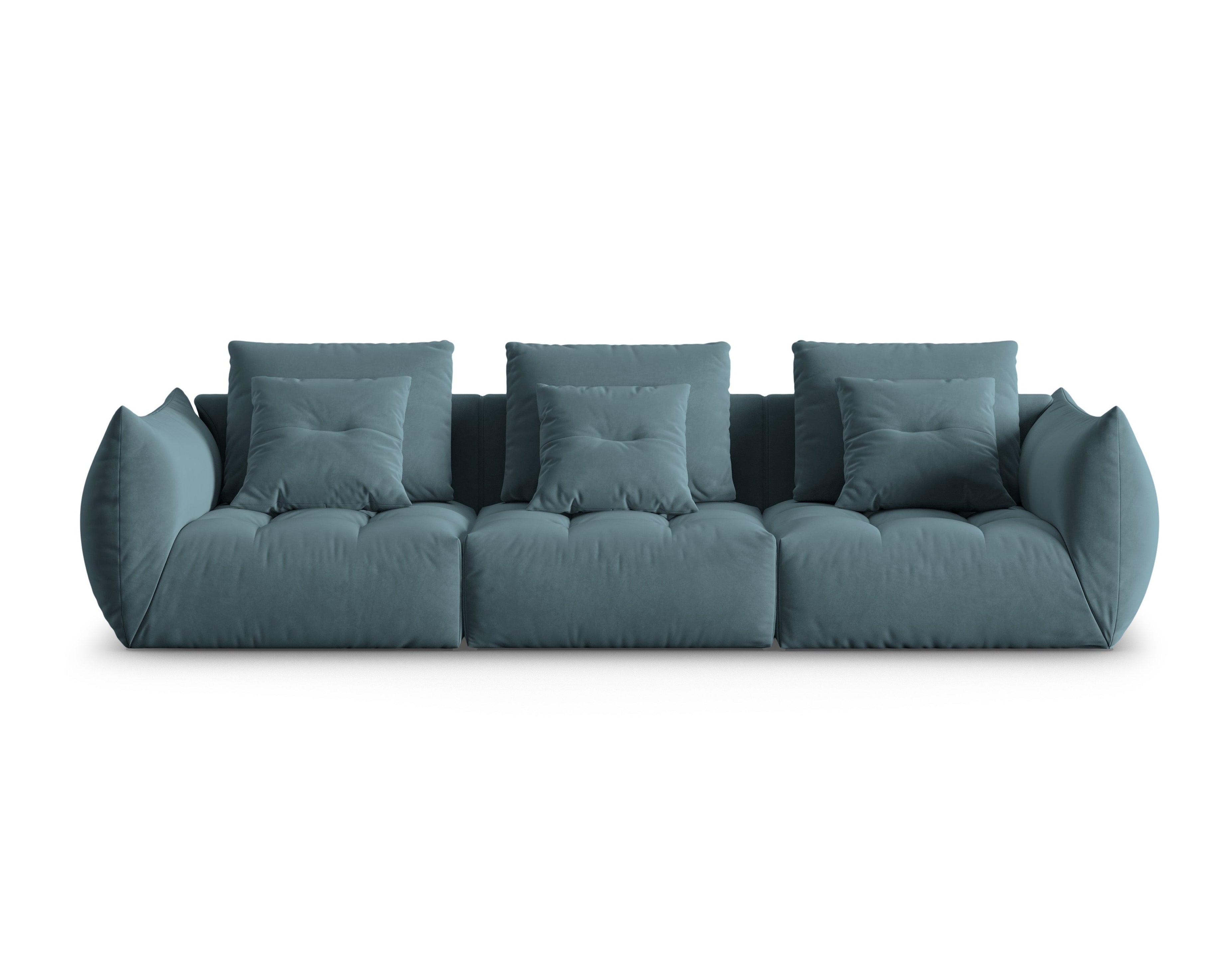 Samtsofa 4-Sitzer Bloom Pastellblau