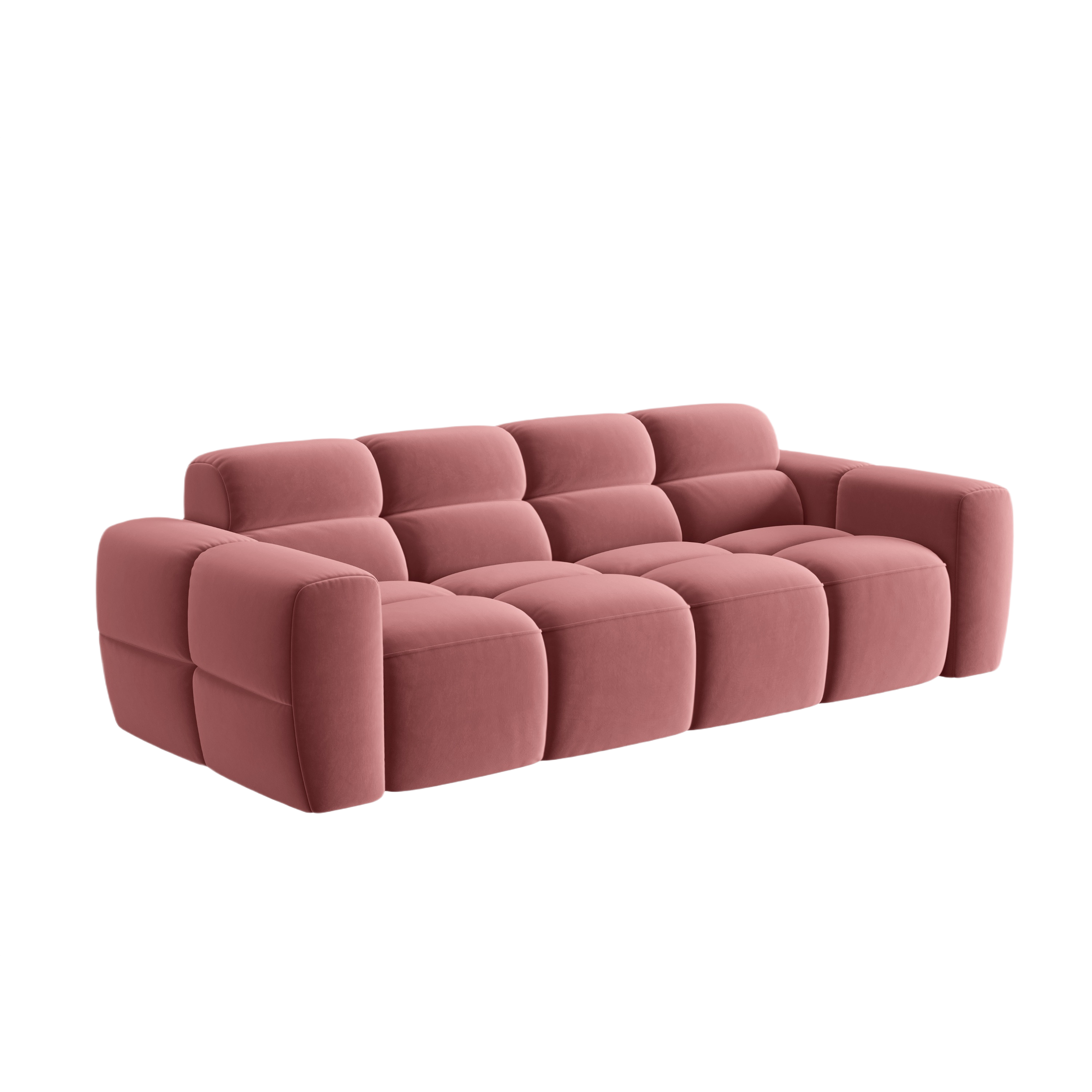 Velvet sofa for 4 people LISA pink