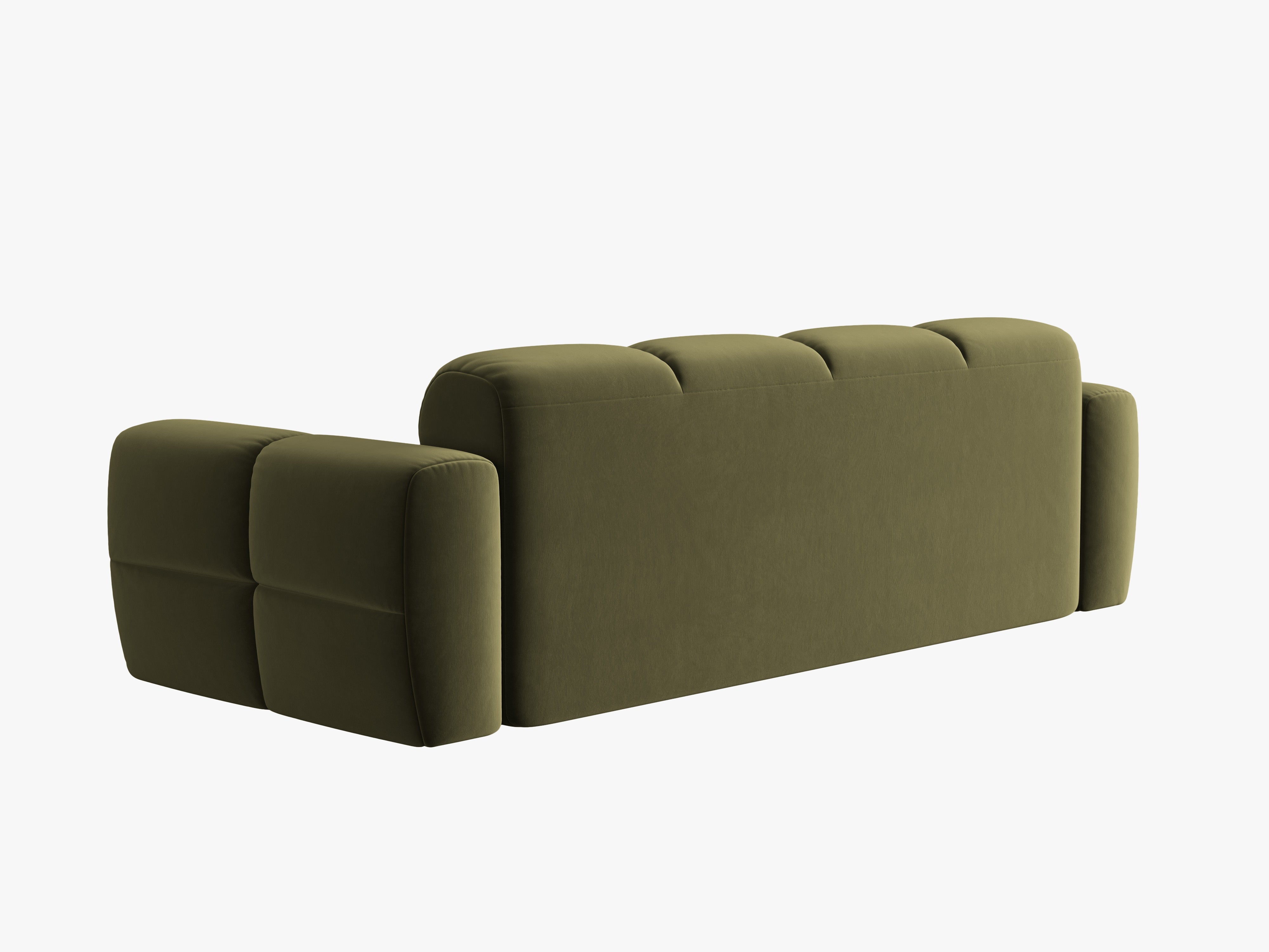 Velvet sofa for 4 people LISA light green