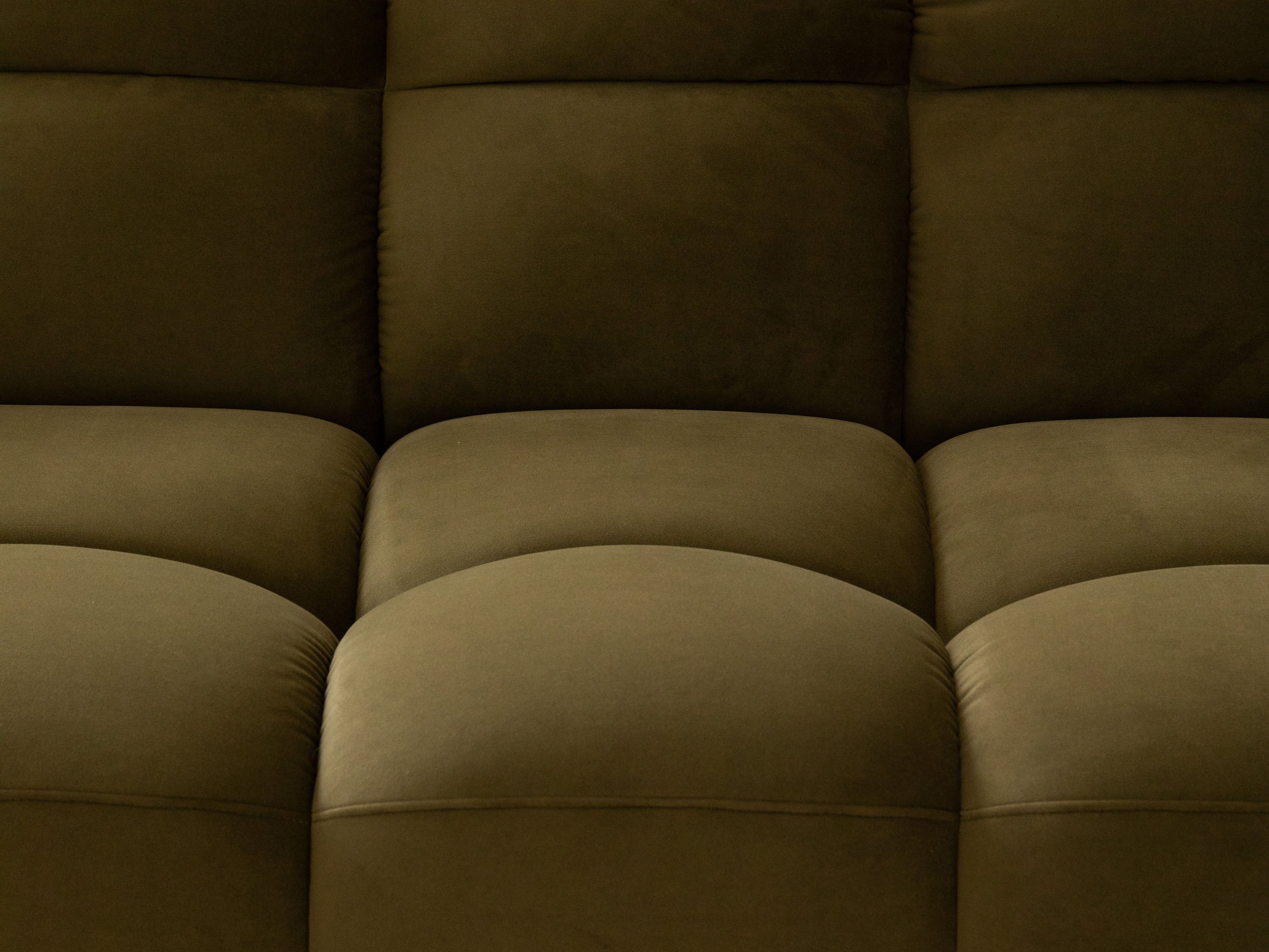 Velvet sofa for 4 people LISA light green