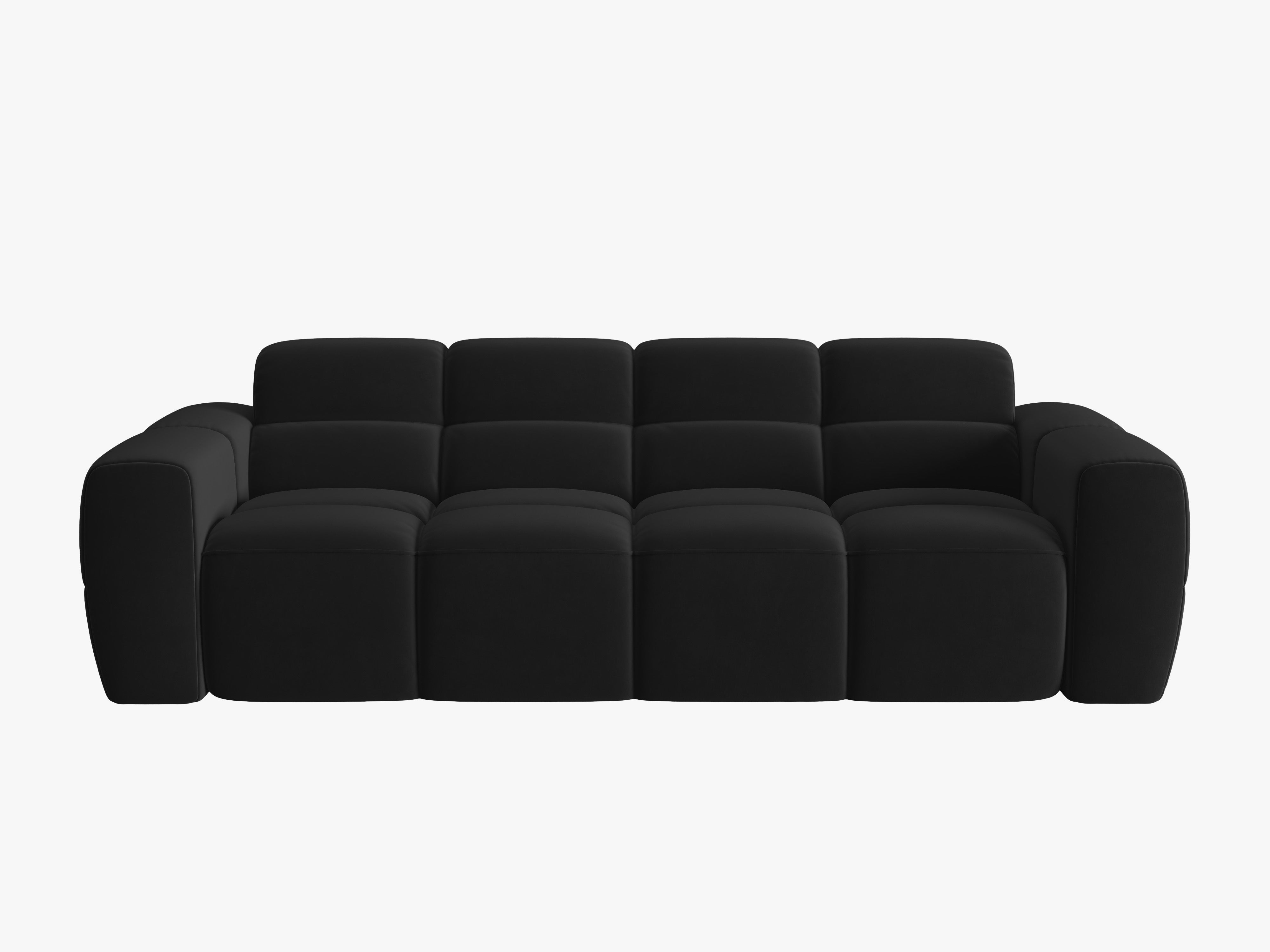 Velvet sofa for 4 people LISA black