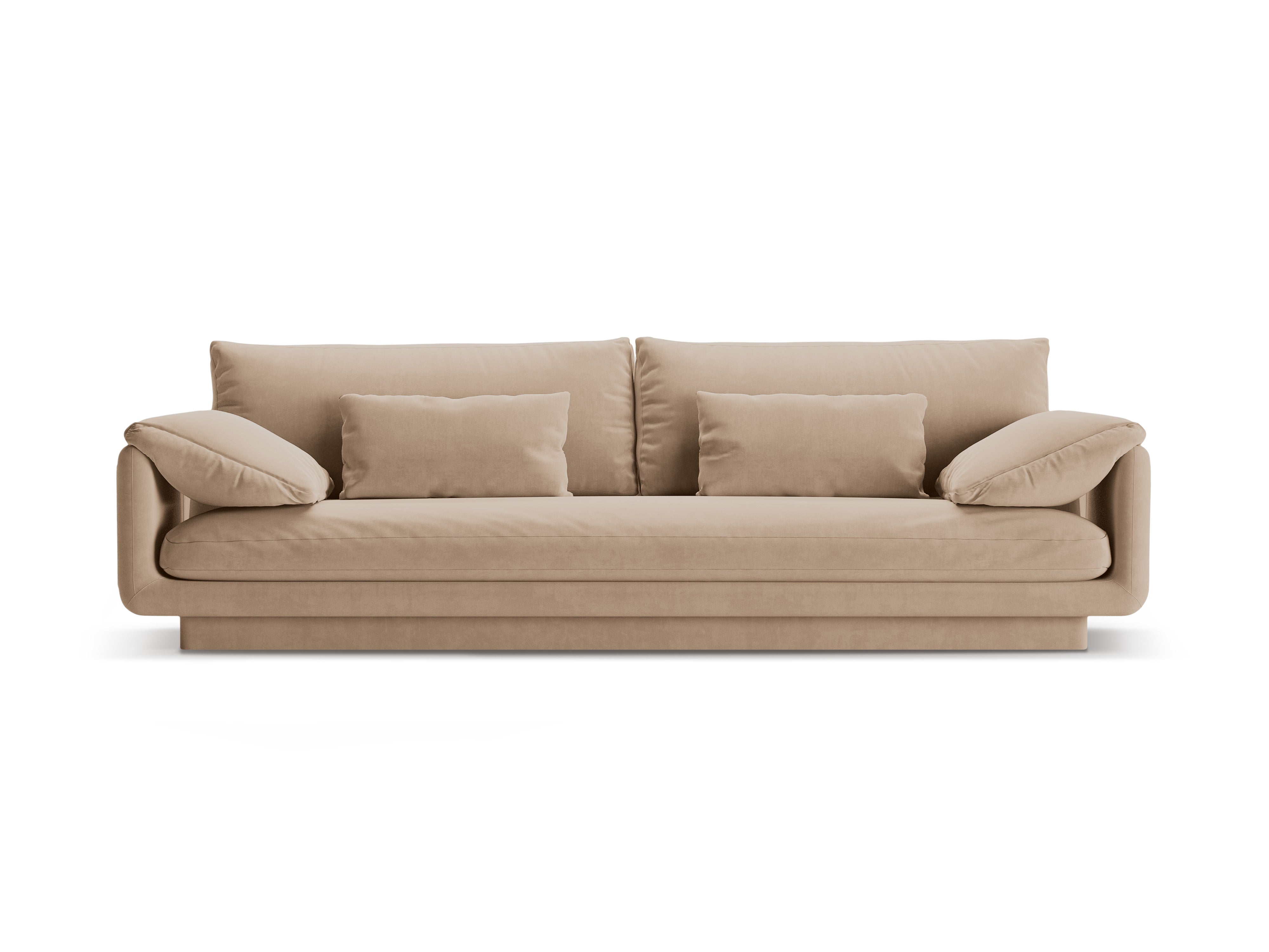 Samtsofa 4-Personen-Sand-Torino