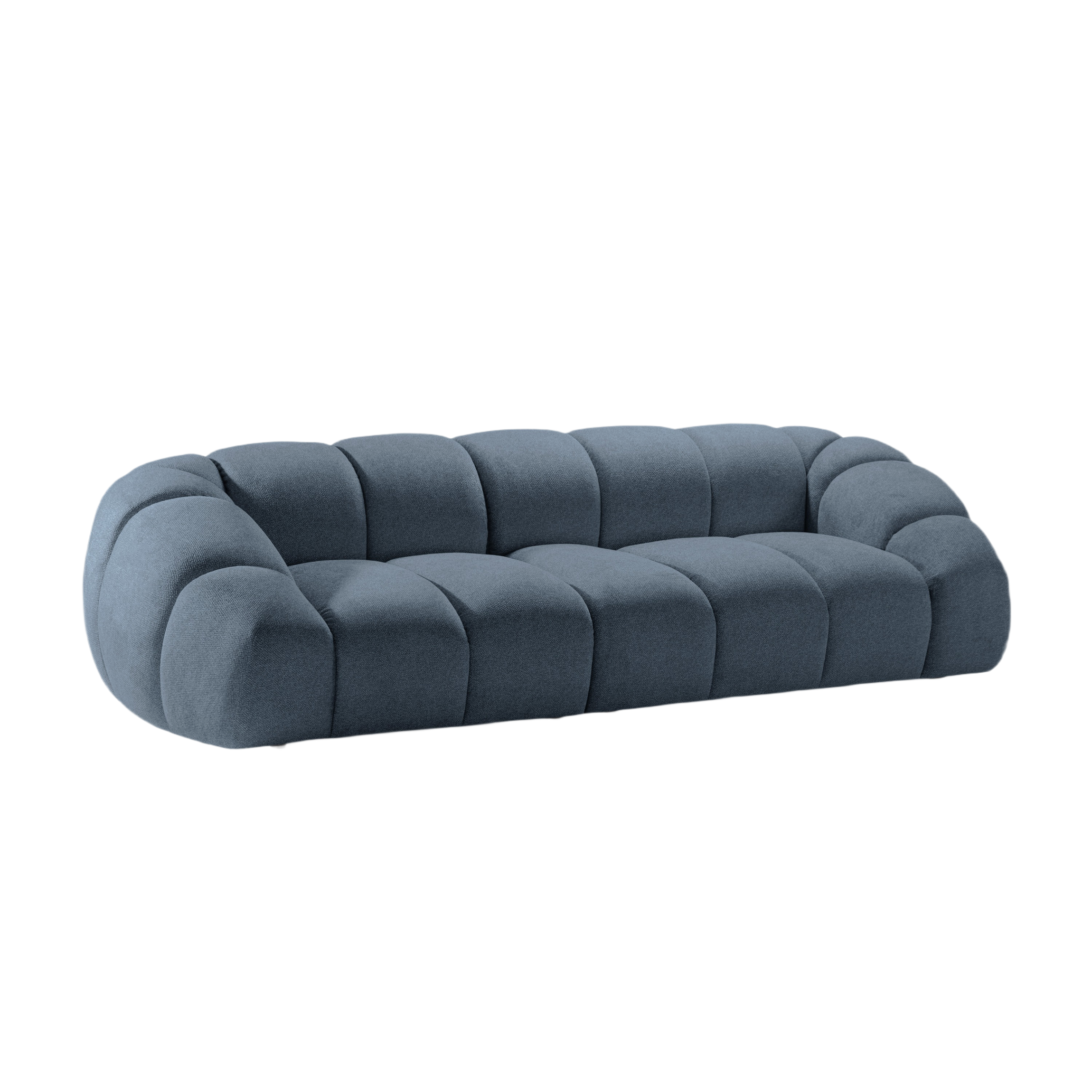 Sofa für 4 Personen DIANA hellblaues Chenille