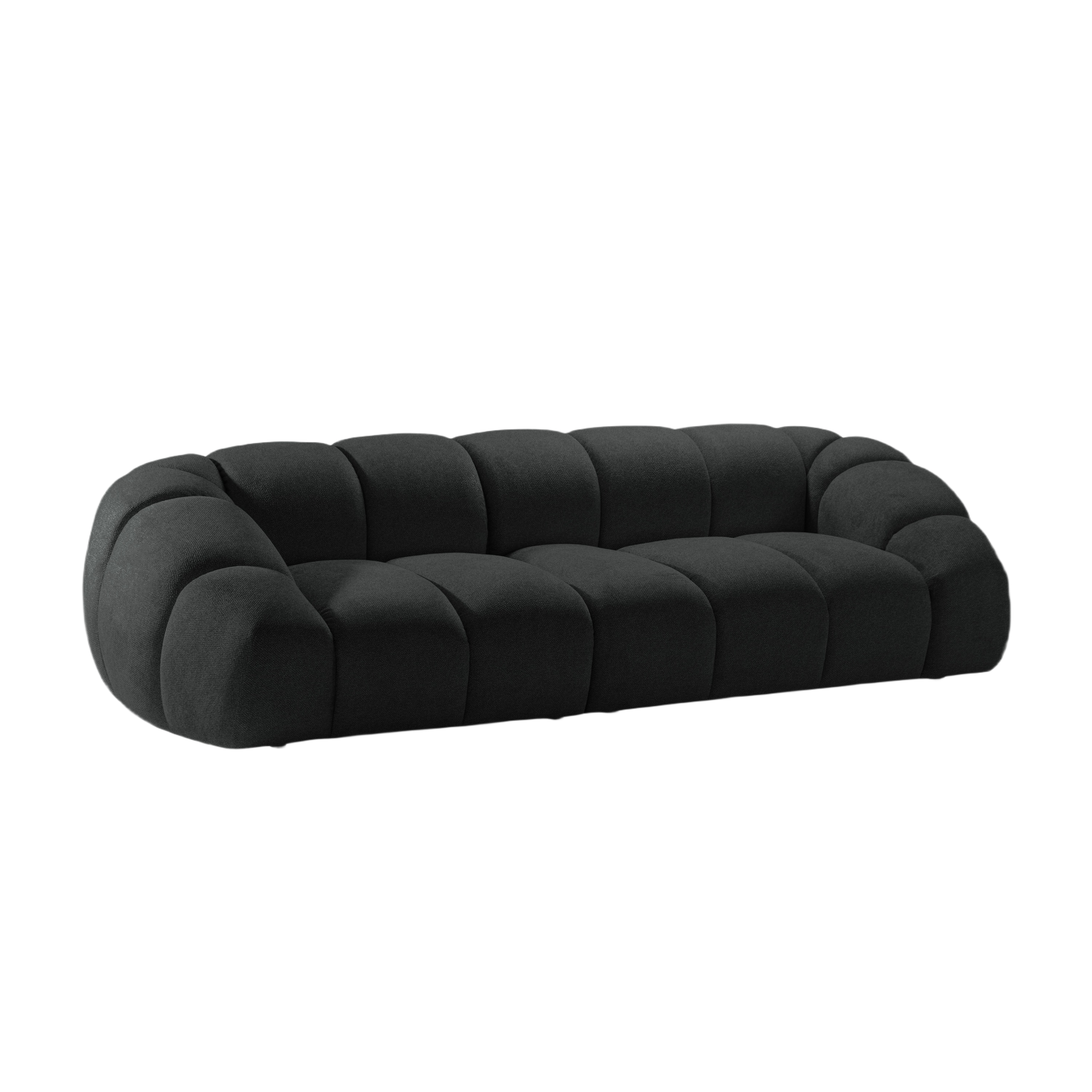 Sofa für 4 Personen DIANA anthrazitfarbener Chenille