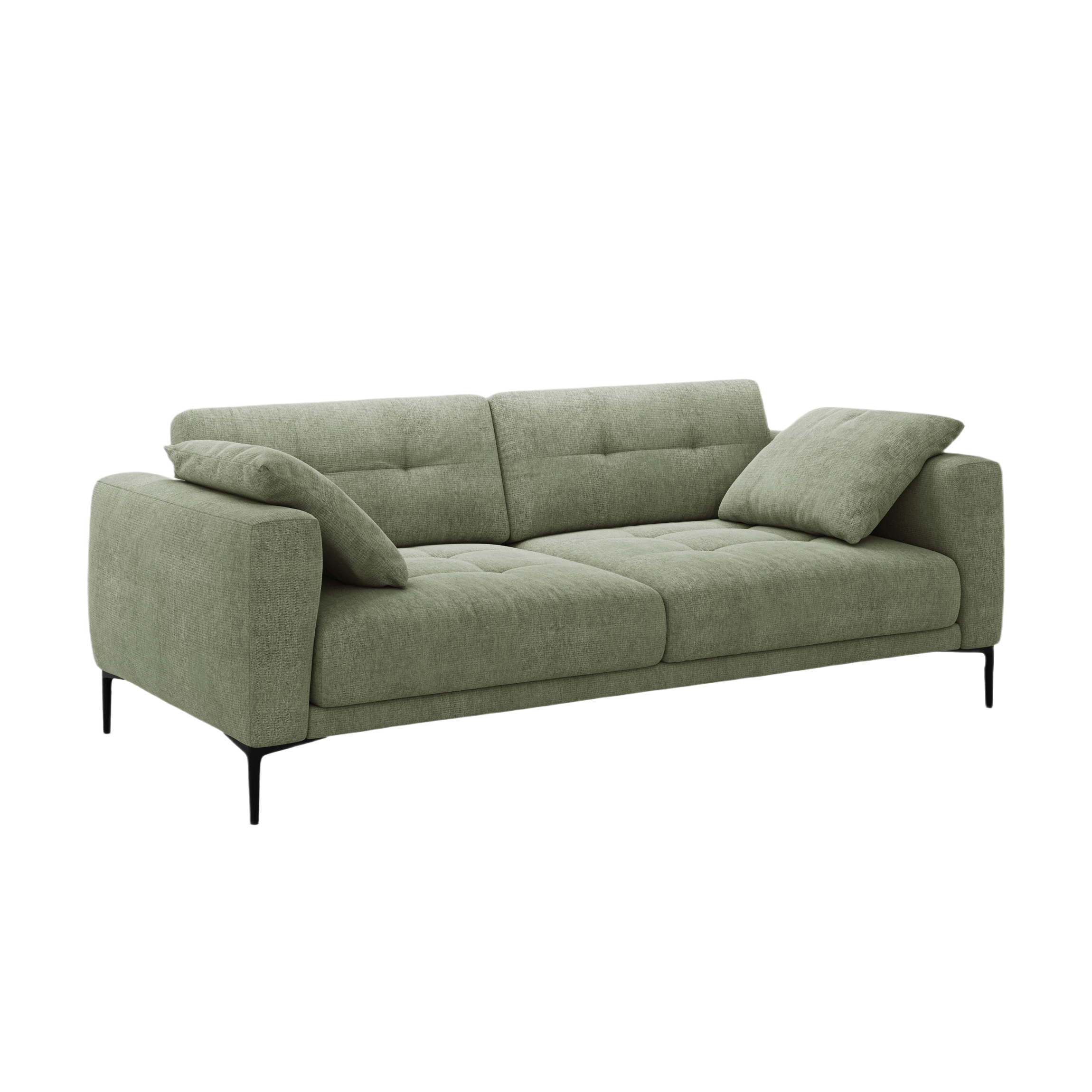4-seater Sofa BEMY olive chenille