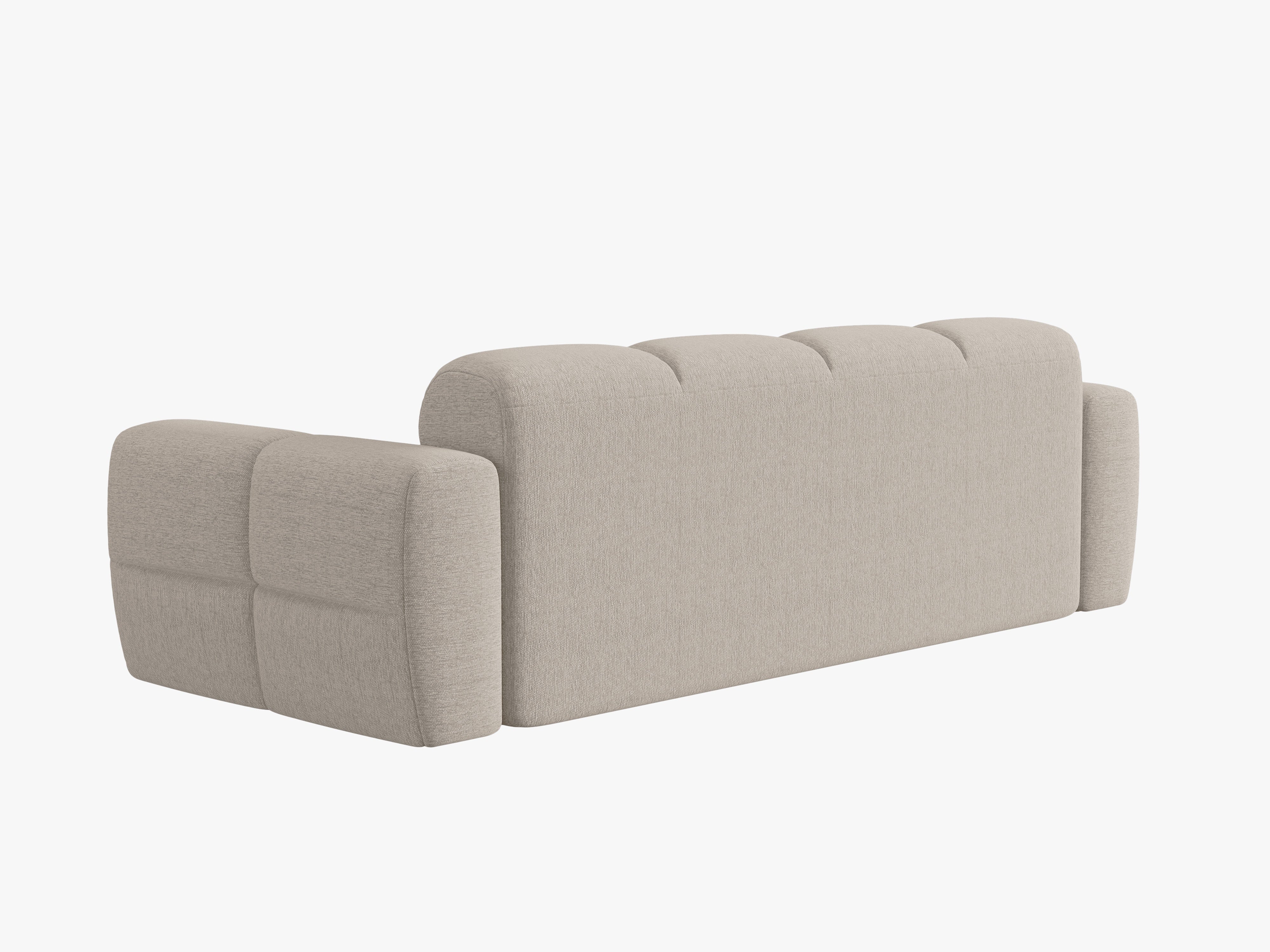 Sofa für 4 Personen LISA sandfarbener Chenille