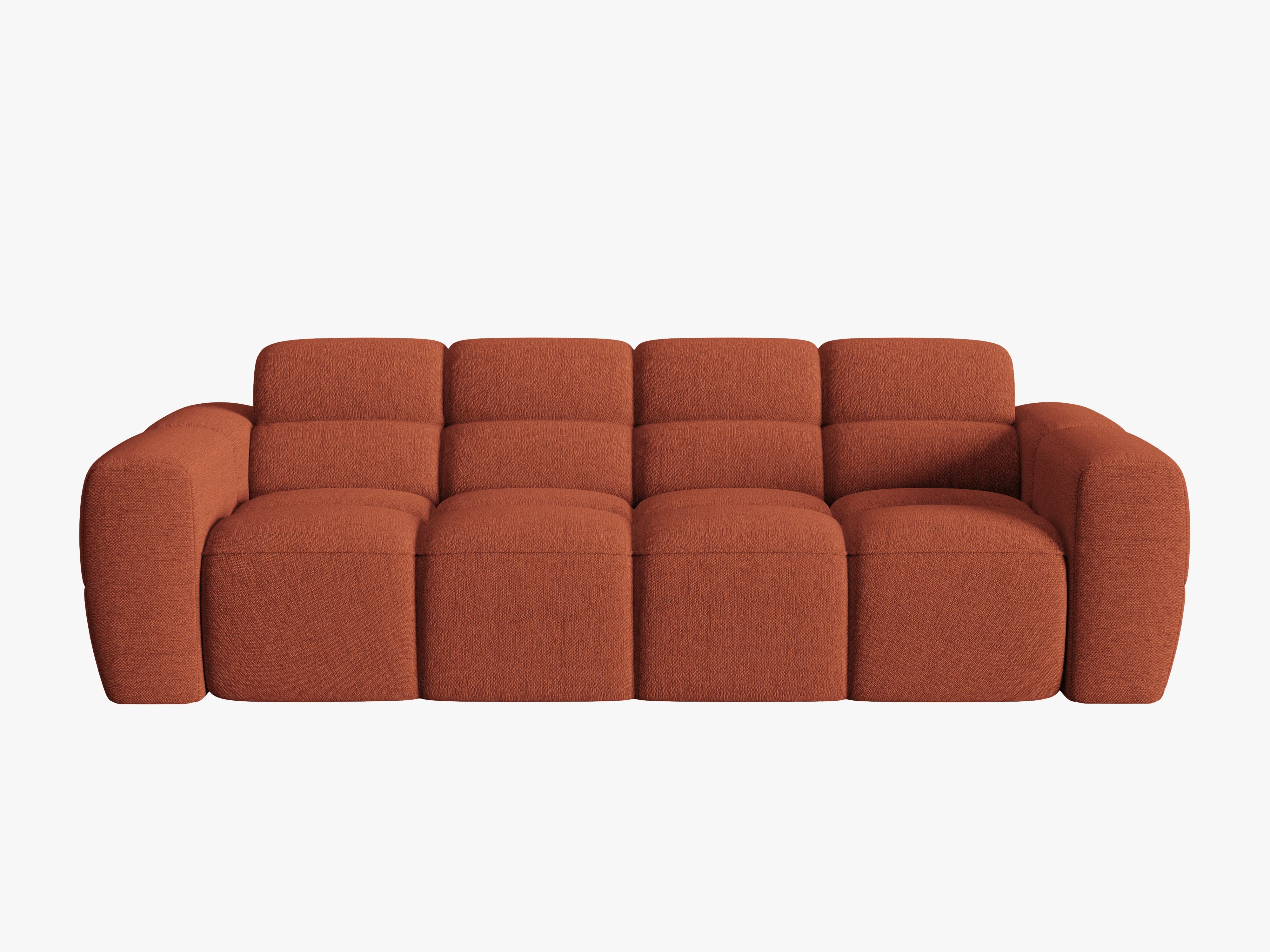 Sofa für 4 Personen LISA terrakotta Chenille
